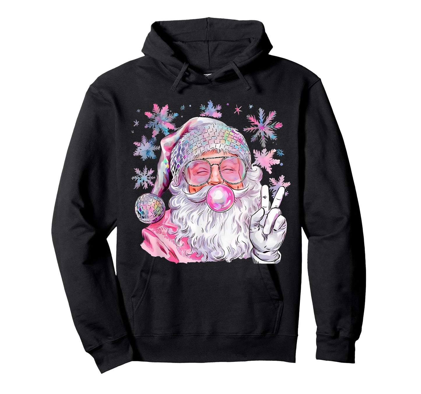 Disco Santa Bubblegum Snow Christmas Girls Women T-Shirt