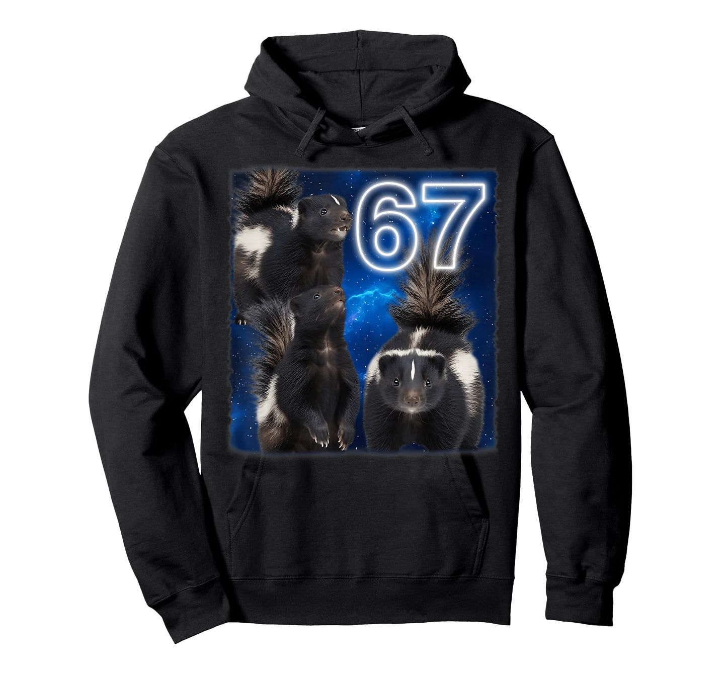 67 Meme Skunk Howling at The Moon Parody 67 Six Seven Meme T-Shirt