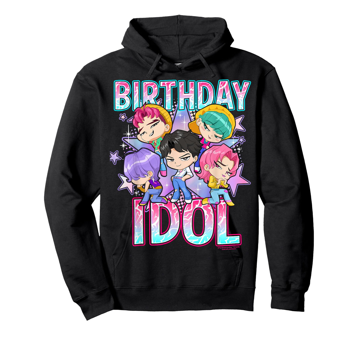Kpop Demon Hunters Birthday Idol Cute Chibi Group Shot T-Shirt