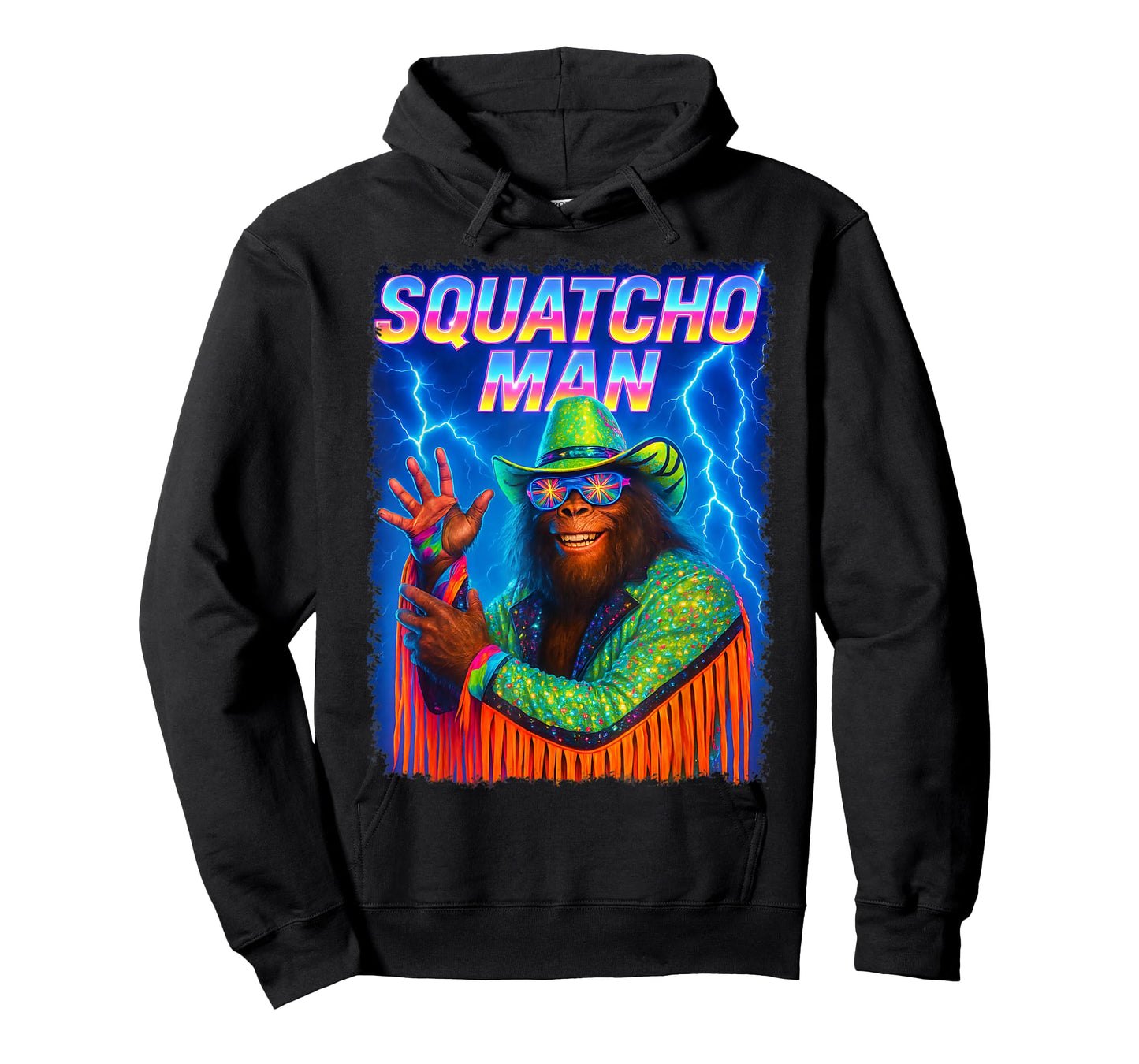 Squatcho Man Funny Retro 80s Sasquatch T-Shirt