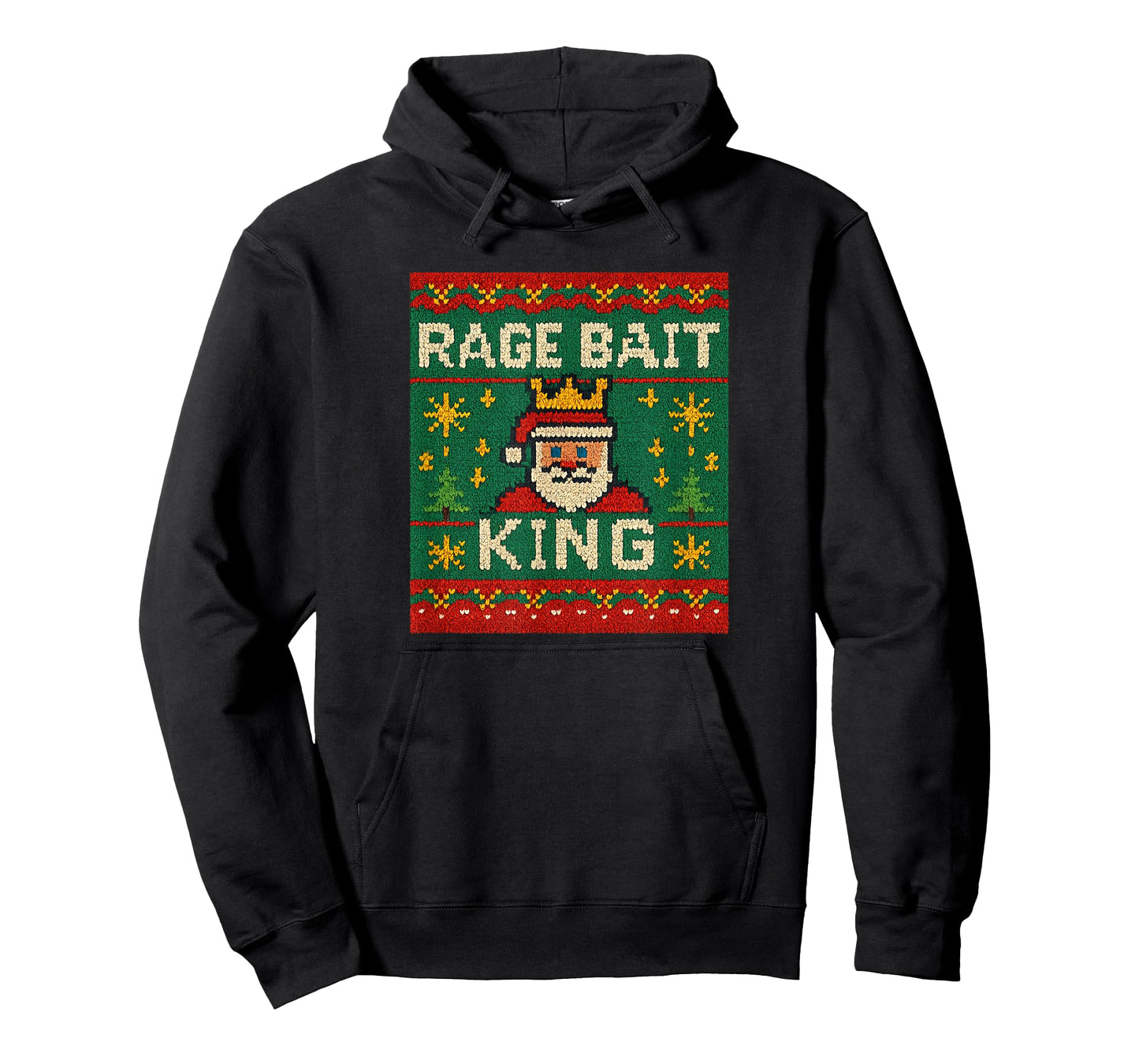 Rage Bait King Funny Meme Ugly Christmas Style Quote T-Shirt