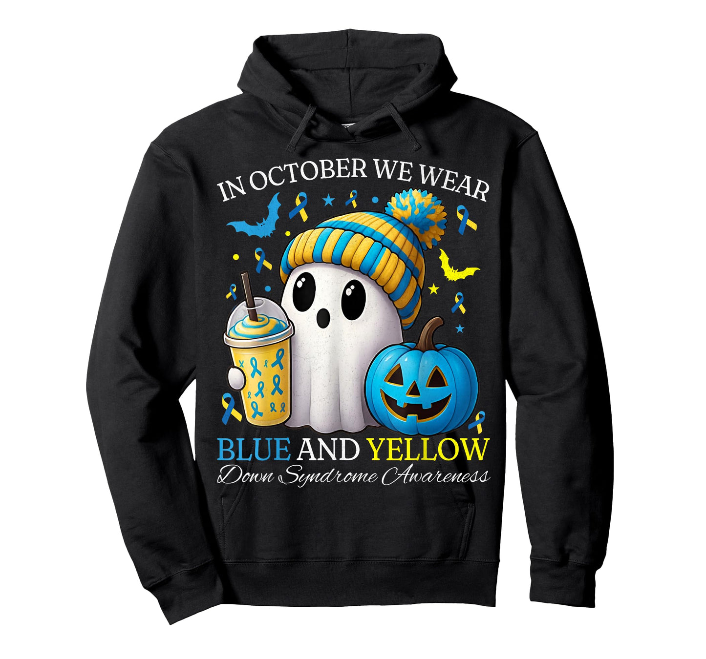 in October We Wear Yellow and Blue Down Syndrome Awareness T-Shirt
