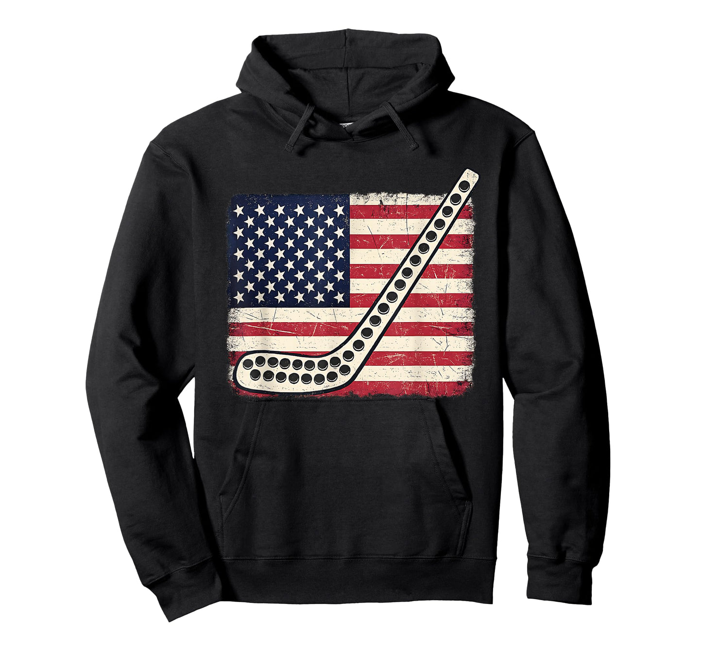 American Flag Hockey Sticks Ice Hockey for Players Fans T-Shirt