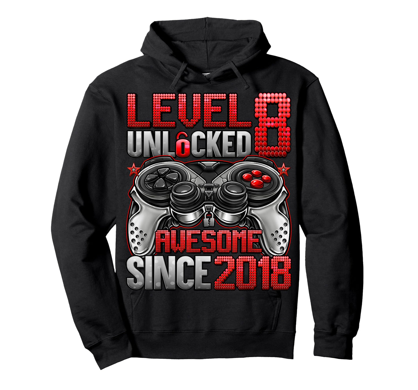 Level 8 Unlocked 8 Year Old Gifts for Boys 8th Birthday Boy T-Shirt