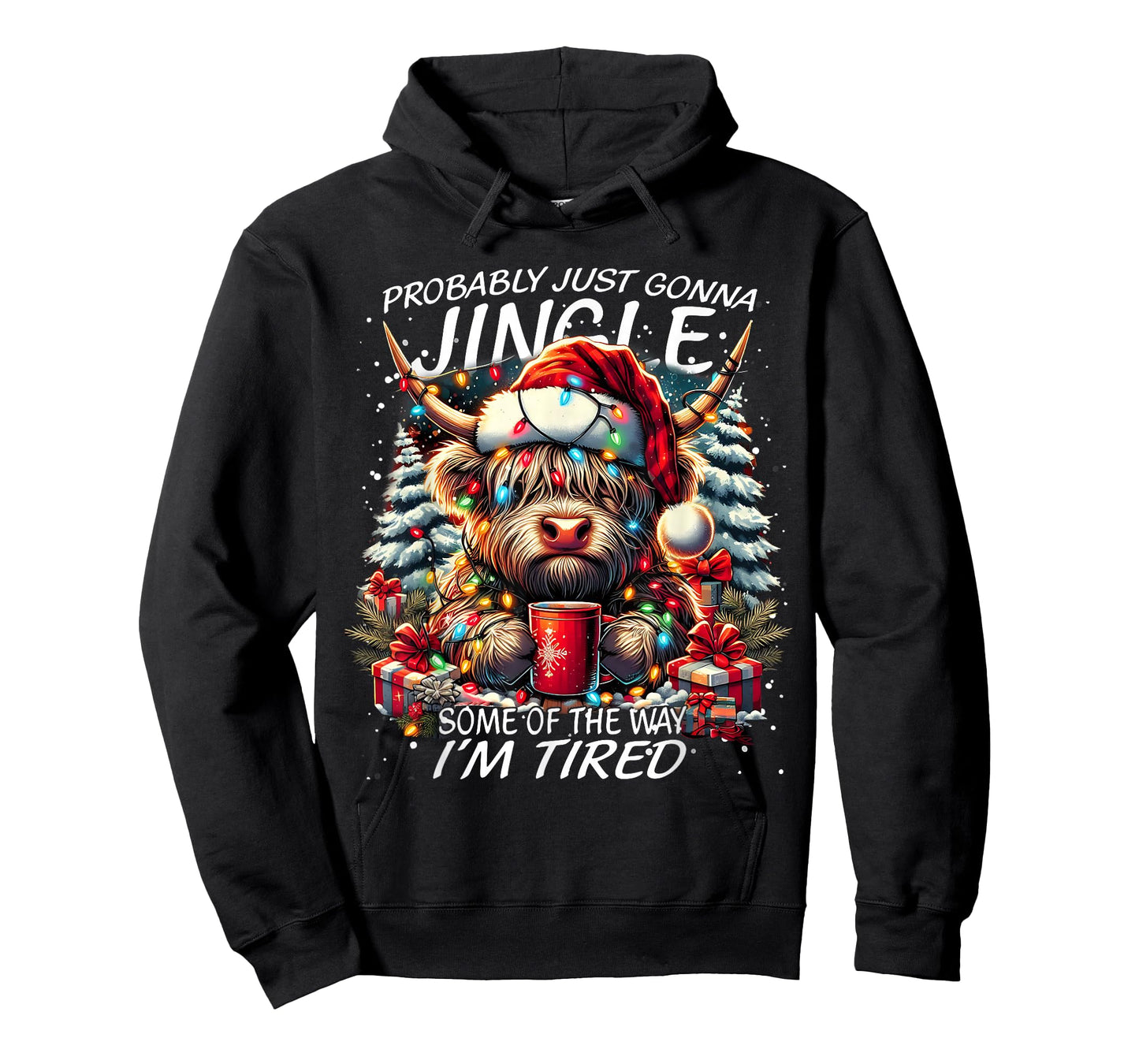 Probably Just Gonna Jingle Funny Christmas Cow T-Shirt