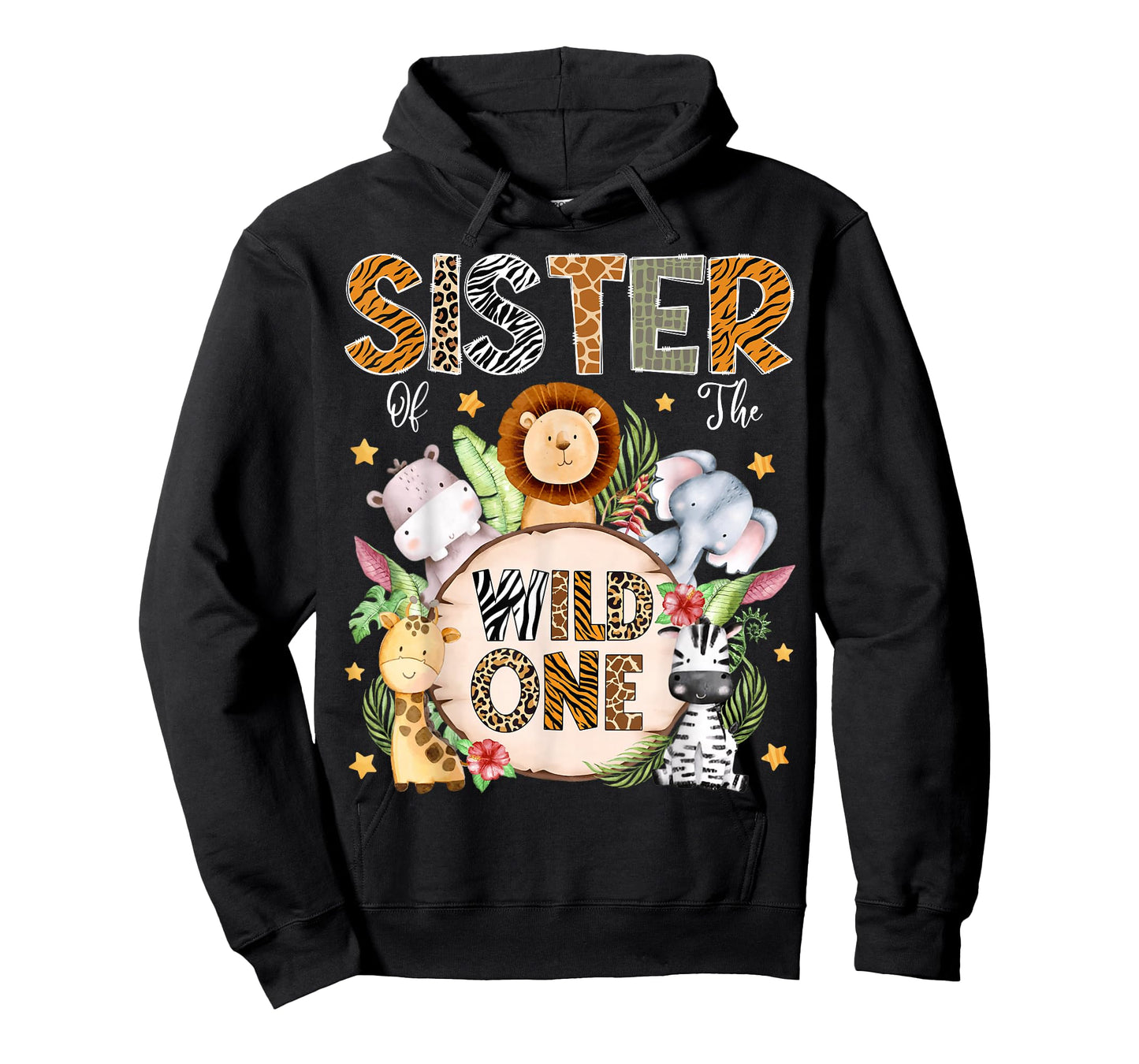 Sister of The Wild One 1St Birthday Kids Safari Jungle T-Shirt