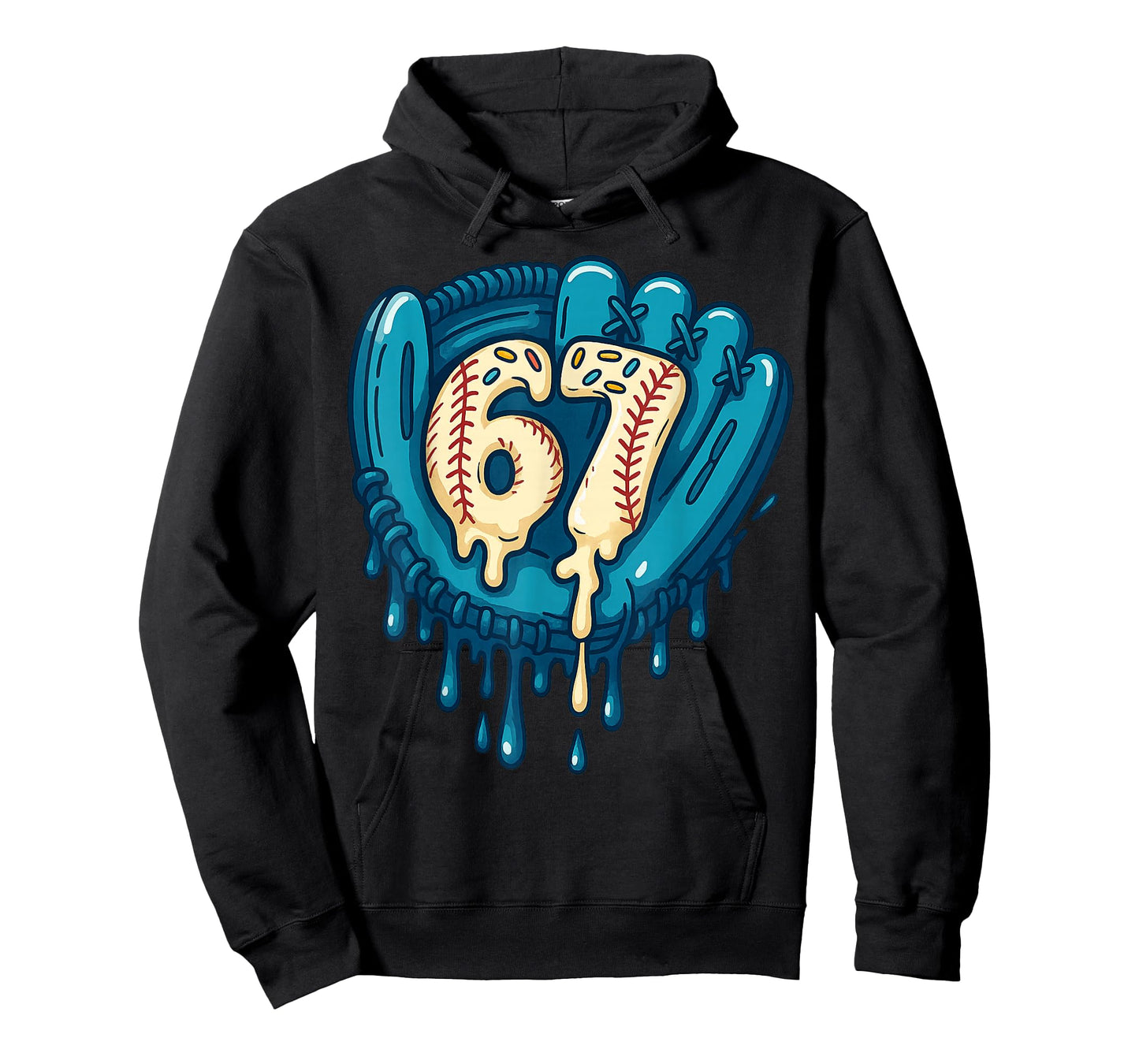 67 Ice Cream Drip Funny Six Seven Baseball T-Shirt