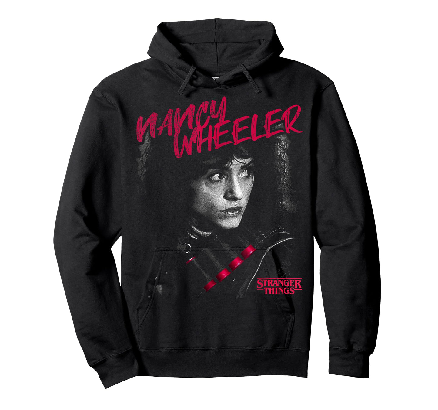 Stranger Things Nancy Wheeler Black and White Red Cartridges T-Shirt