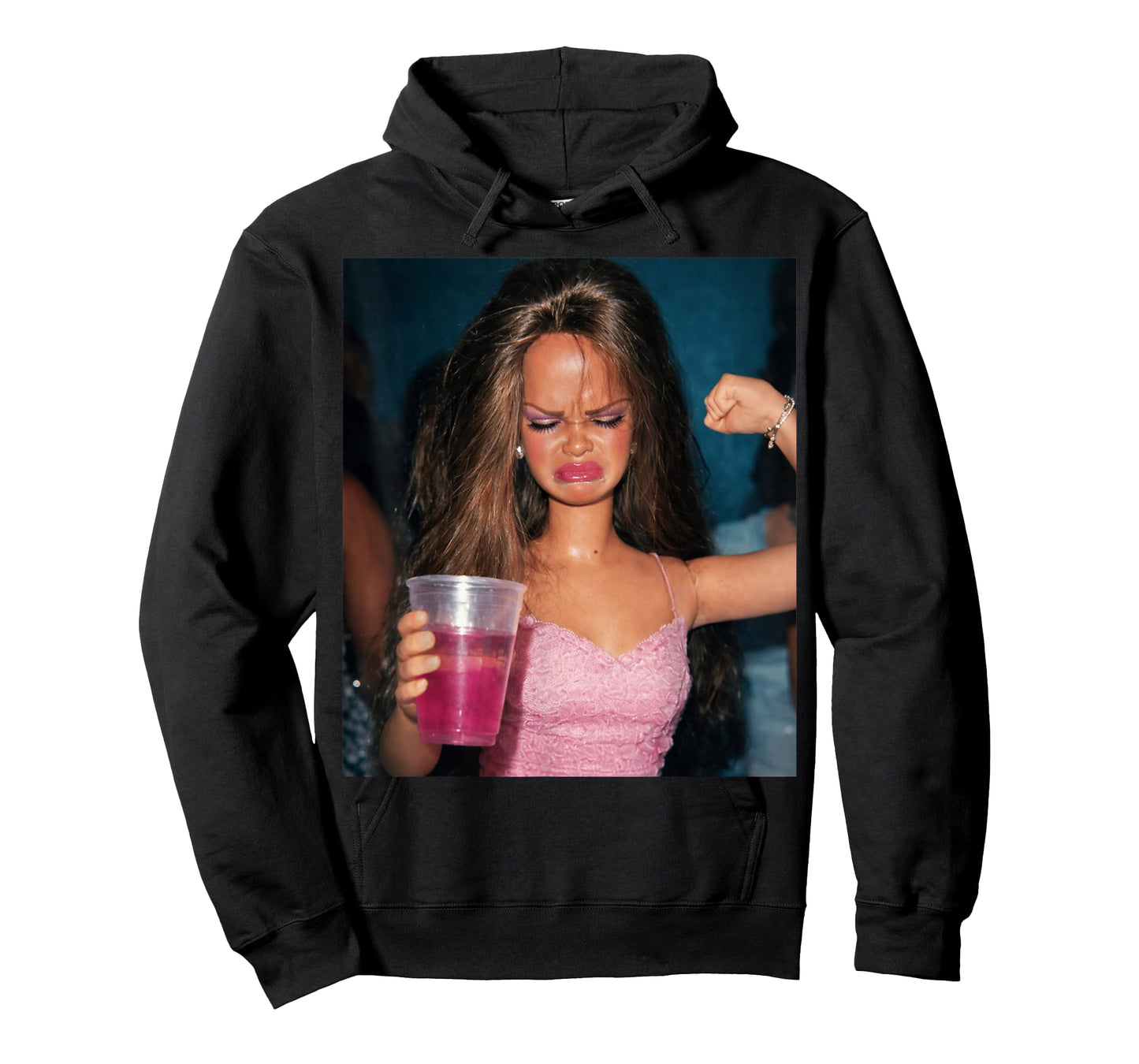 Funny Doll Face Sarcastic Doll Girl Party Drinking Doll Meme T-Shirt
