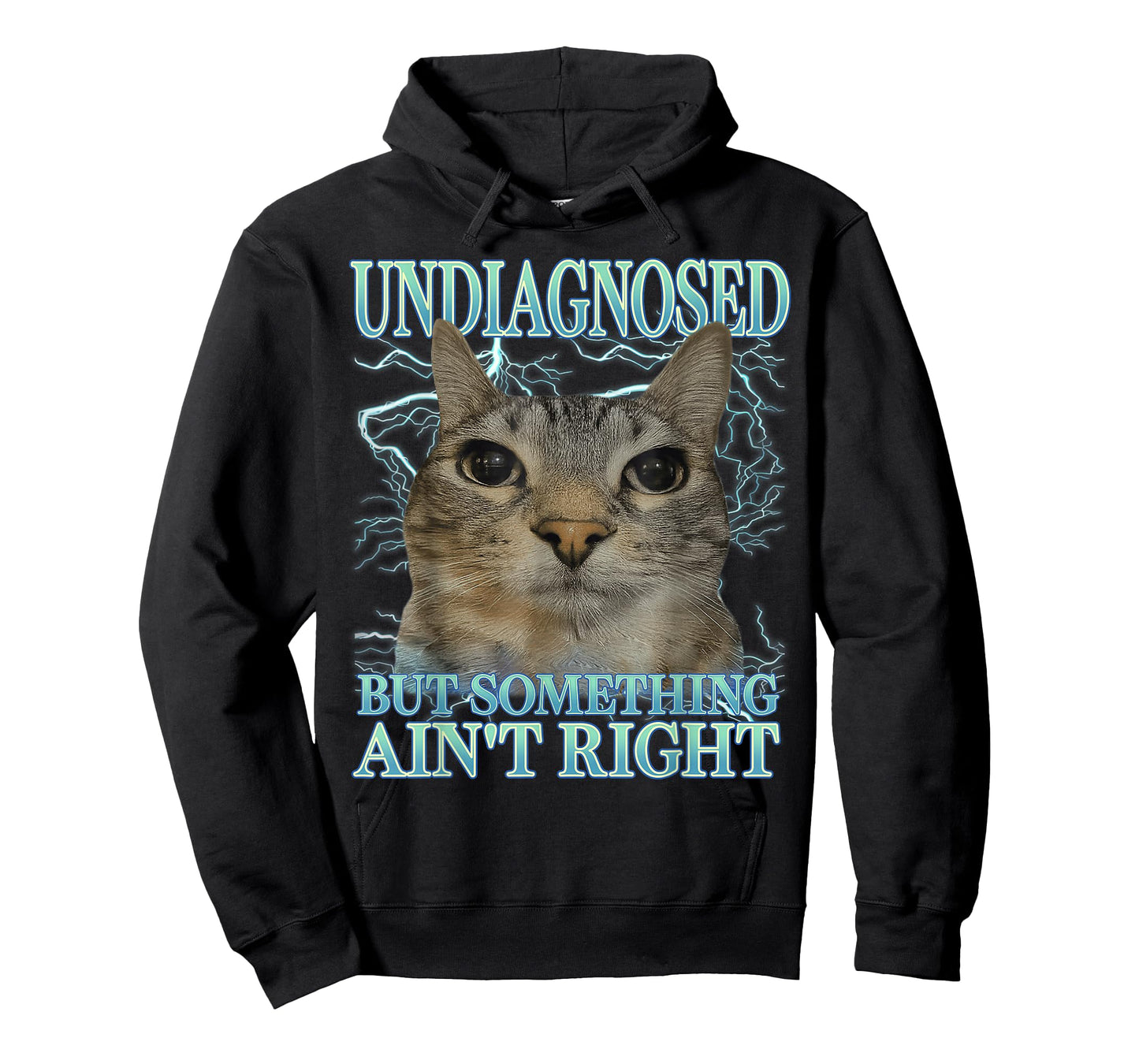 Undiagnosed But Something Ain't Right Cat Meme Funny Saying T-Shirt