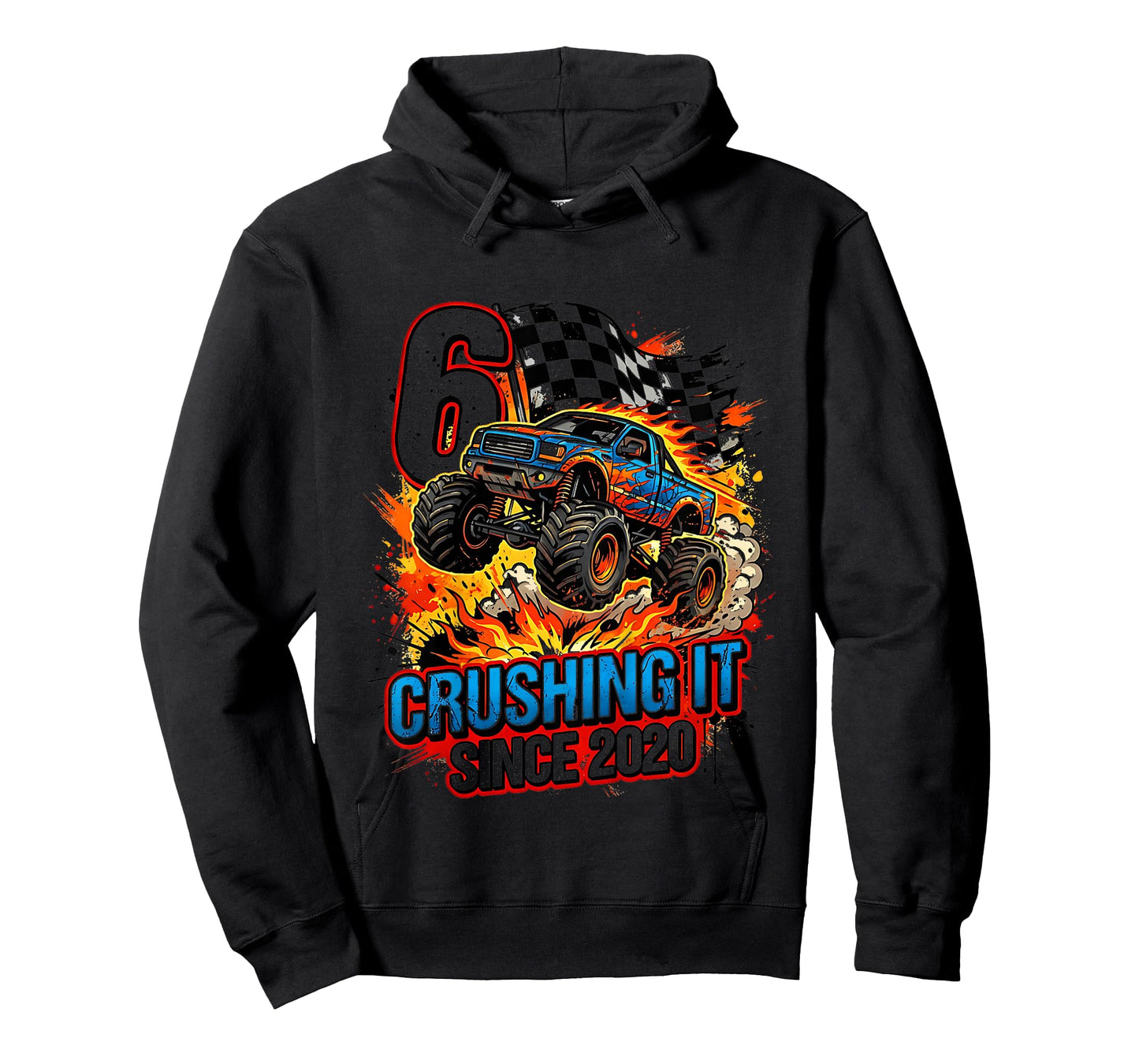 Kids 6th Birthday Truck Turning 6 Years Old Boy Born in 2020 T-Shirt