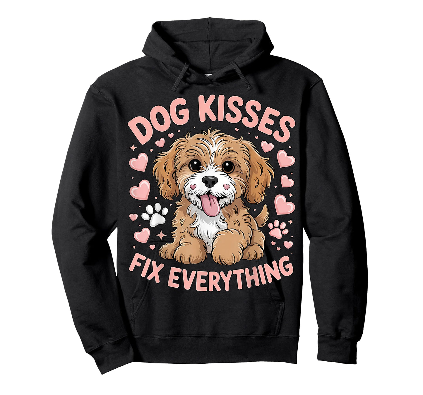 Cute Puppy Hearts Paws Dog Kisses Fix Everything T-Shirt