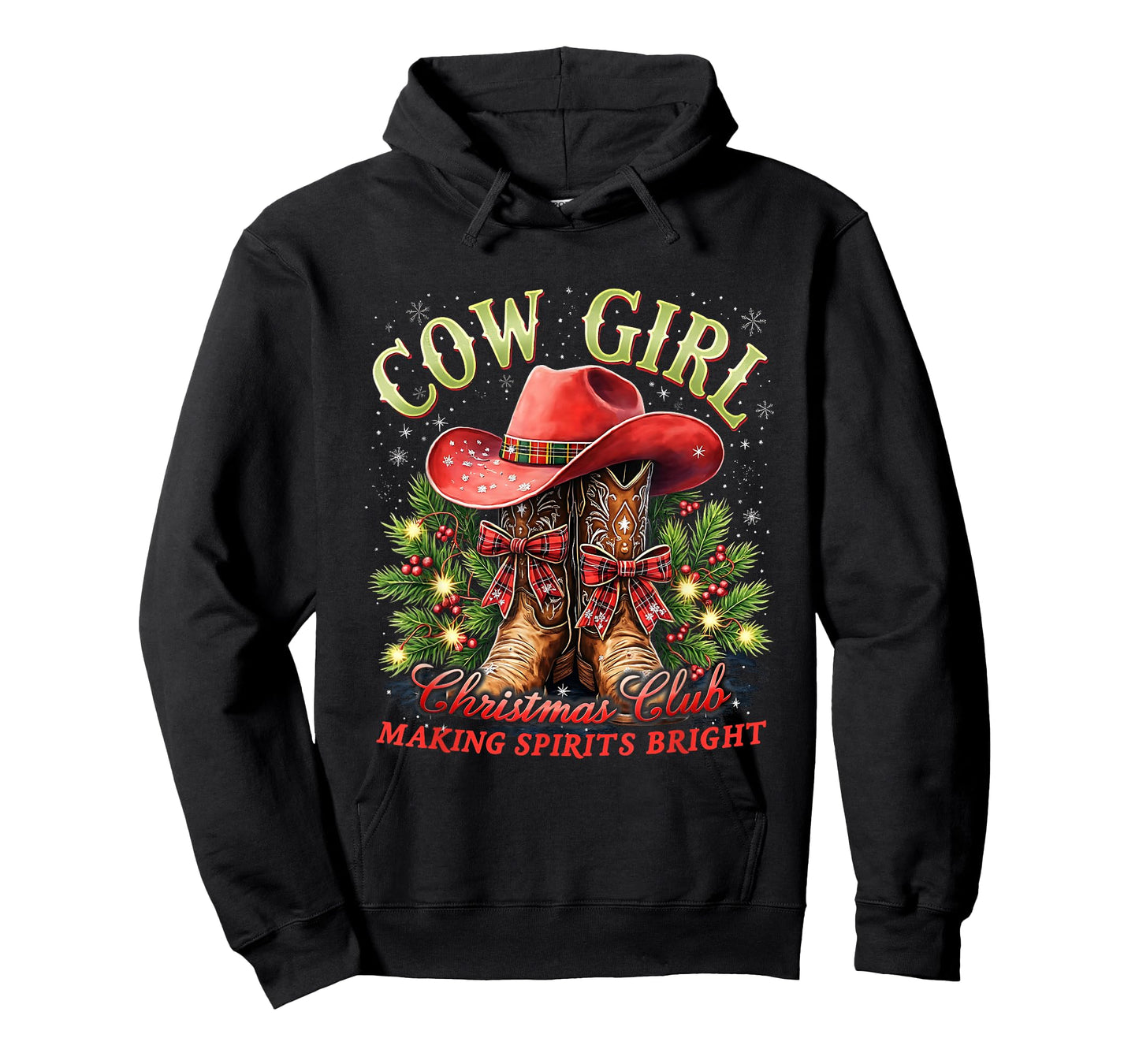 Cowgirl Howdy Christmas Y'all Xmas Wild West Coquette T-Shirt