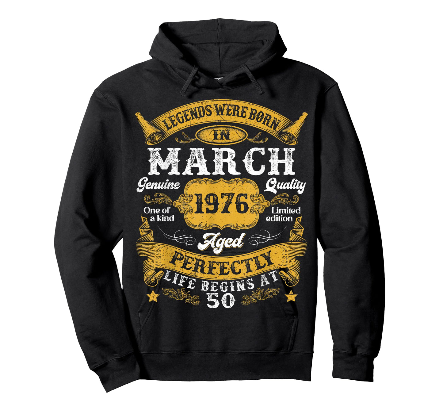 Legends were Born in March 1976 Vintage 50th Birthday Men T-Shirt