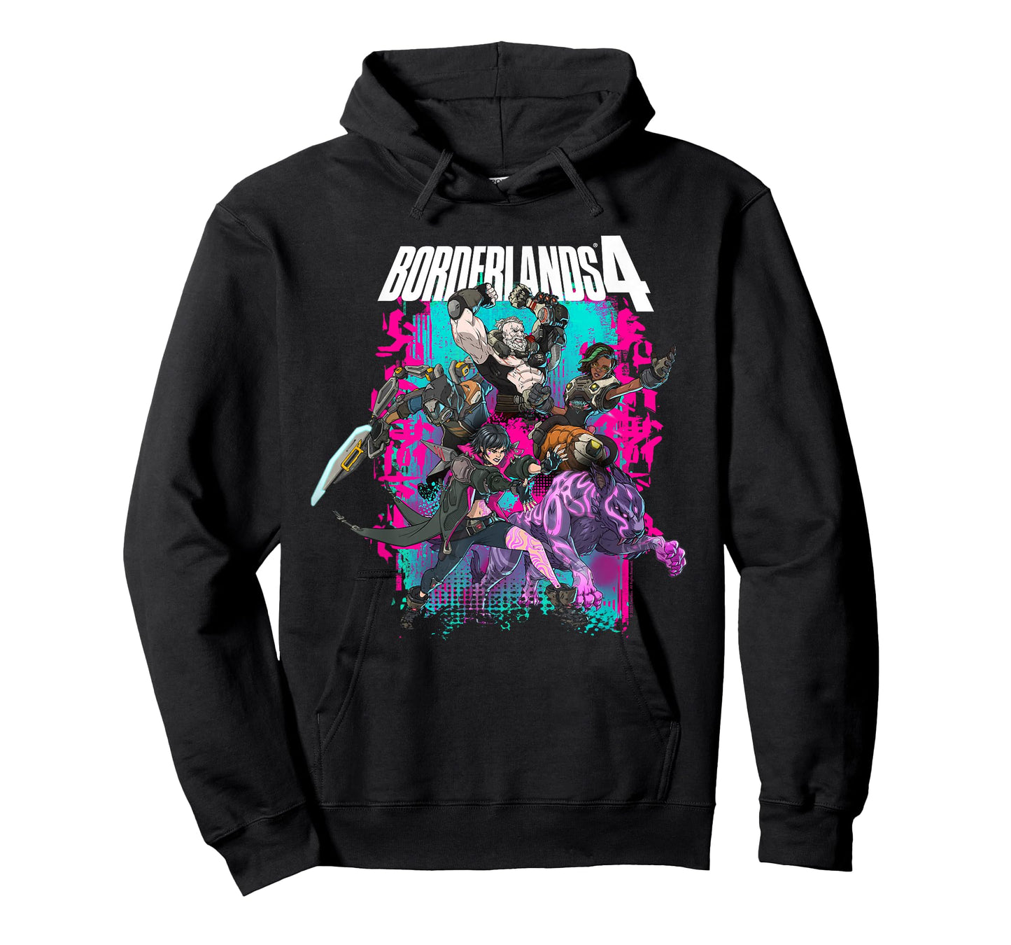 Borderlands 4 Colorful Heroes Collage Graffiti Video Game T-Shirt