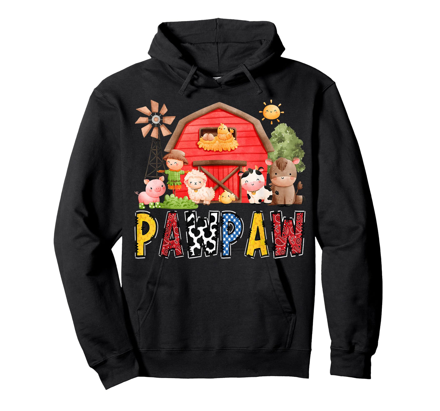 Pawpaw Red Farm Cow Birthday Boy Matching Family Party T-Shirt