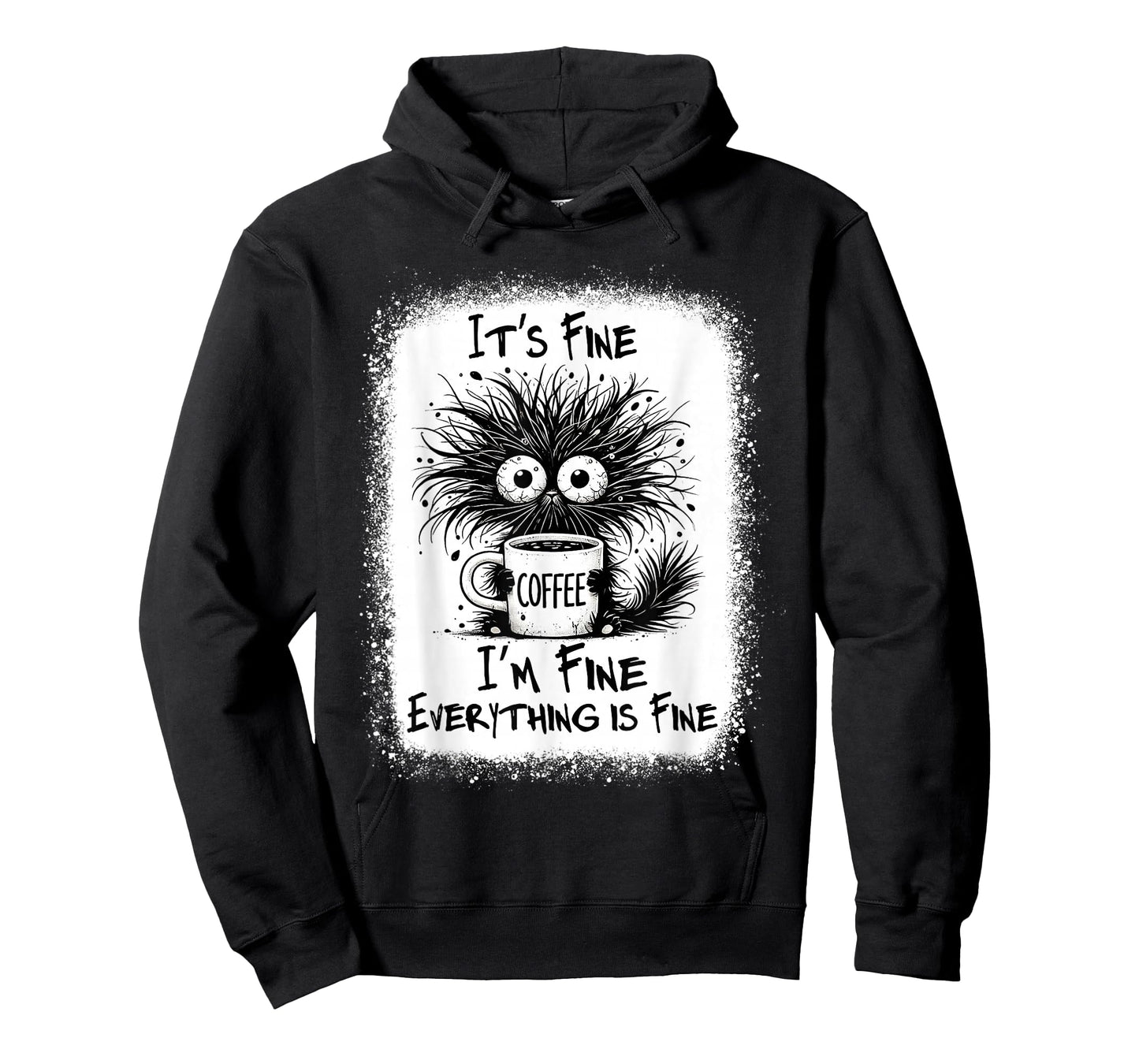 It's Fine I'm Fine Everything is Fine Funny Saying Black Cat T-Shirt