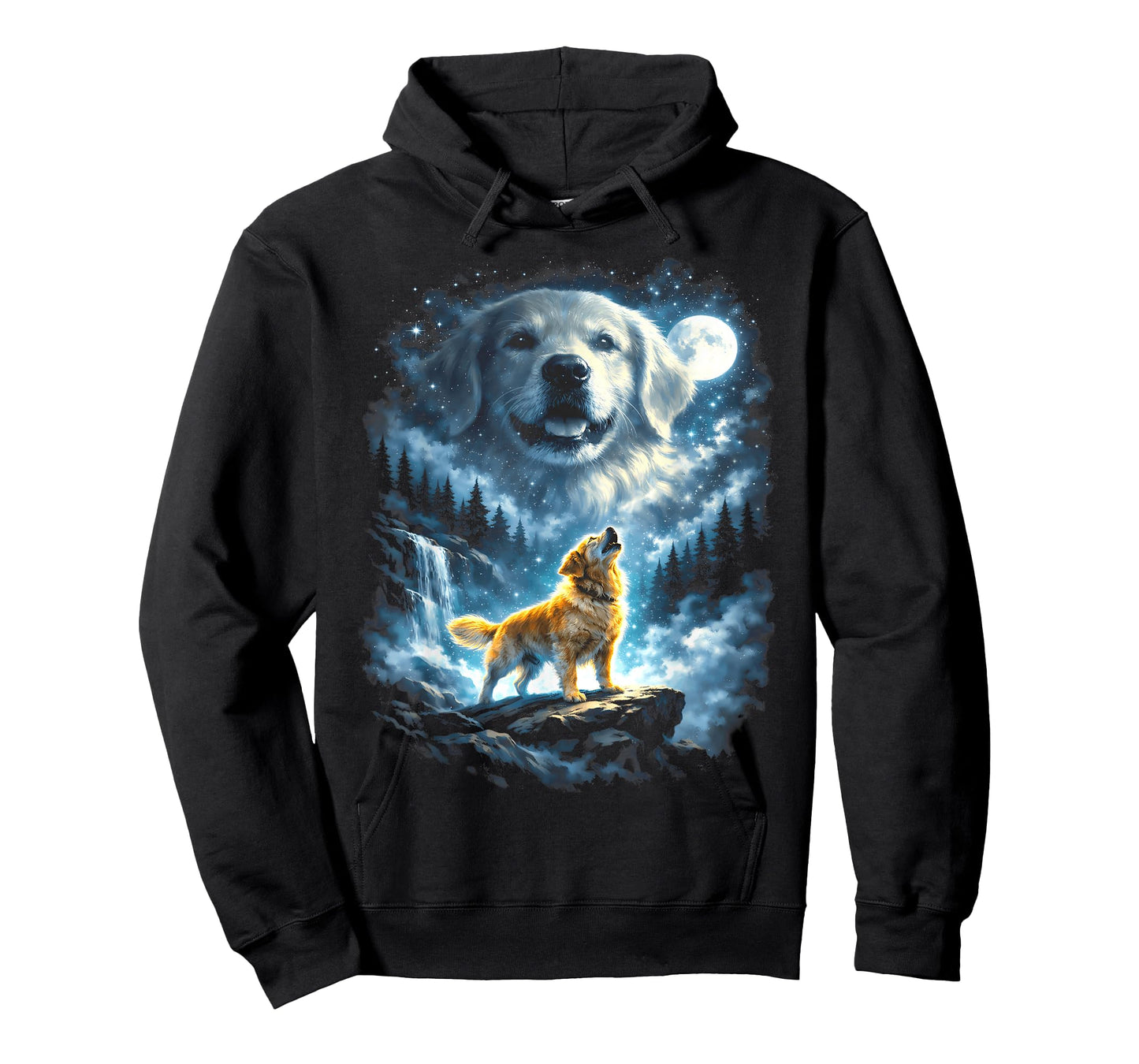 Golden Retriever Howling at Moon T-Shirt