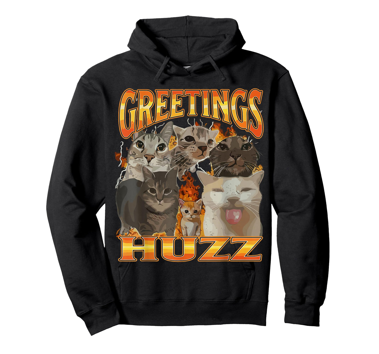 Meme Greetings Huzz Shirt, Funny Silly Cat Lollipop T-Shirt