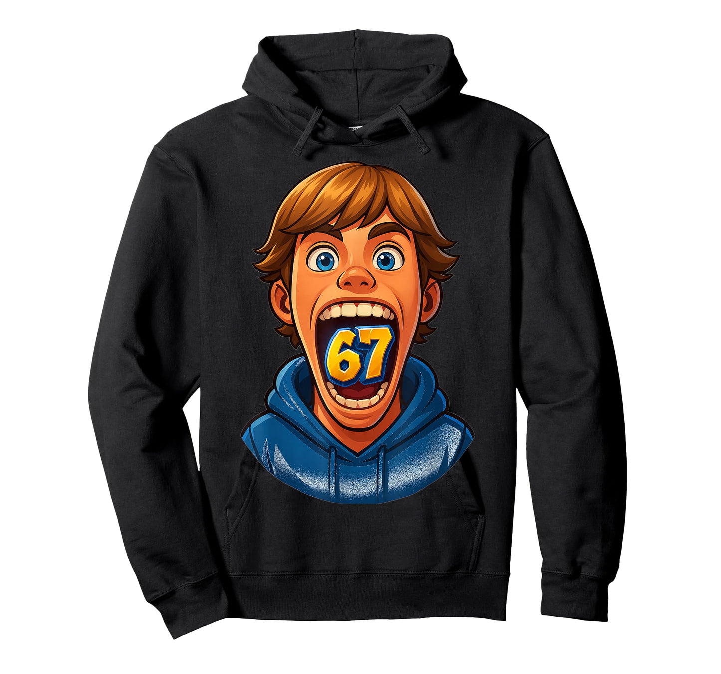 Animated 67 Kid Design with Glowing 67 Icon T-Shirt