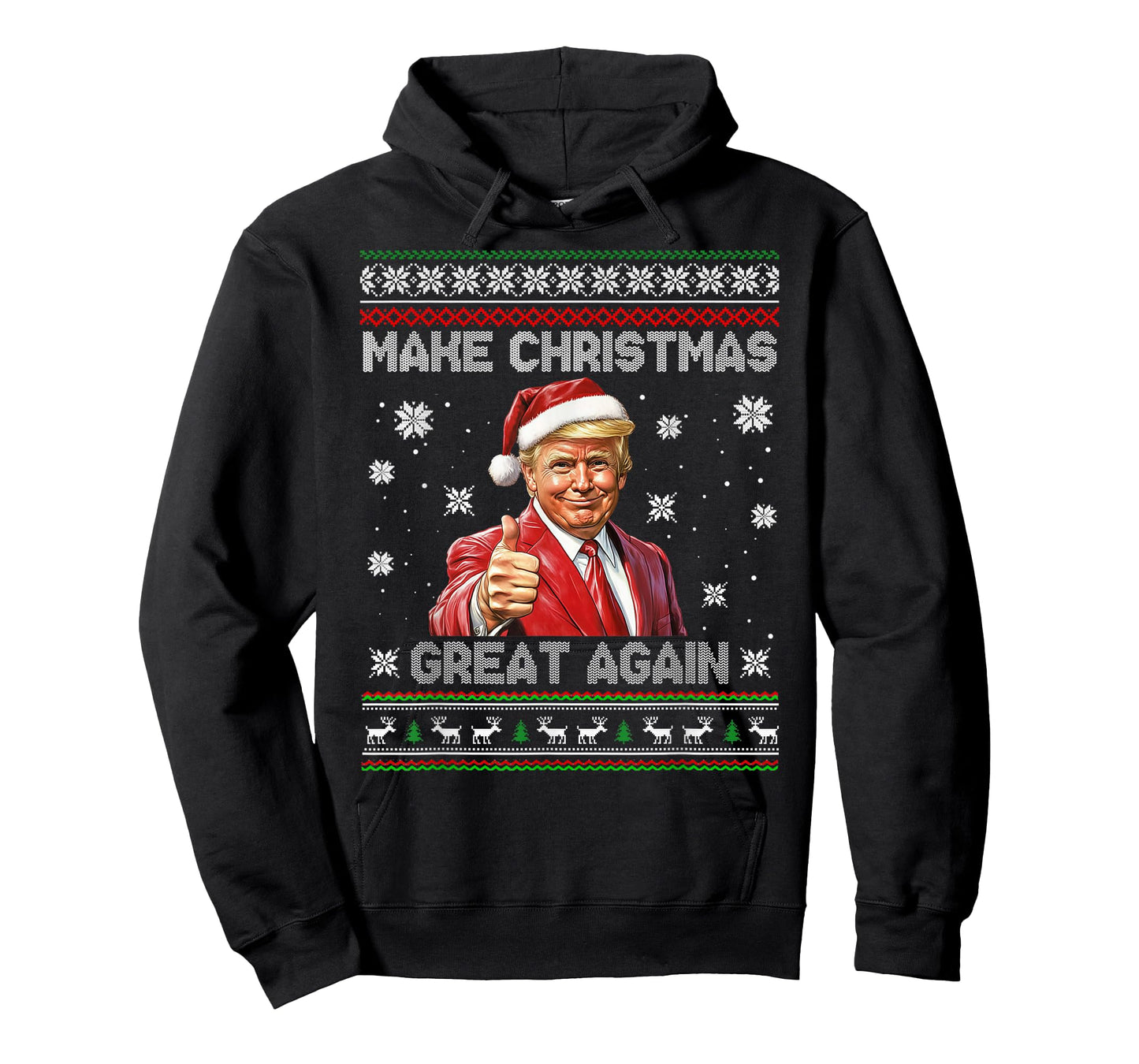 Make Christmas Great Again Funny Santa Trump 2025 Men Xmas T-Shirt