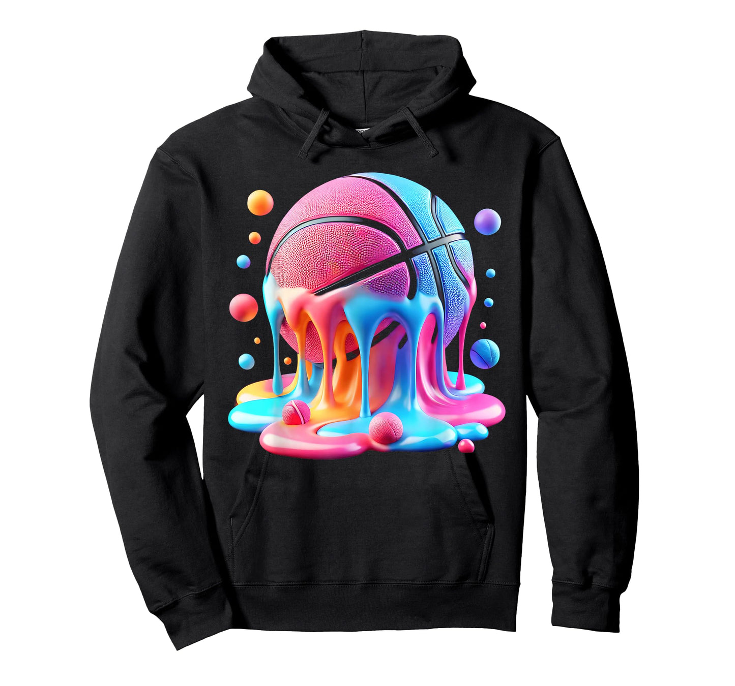 Melting Trippy Basketball Lovers Men Boys Girls Brainrot T-Shirt