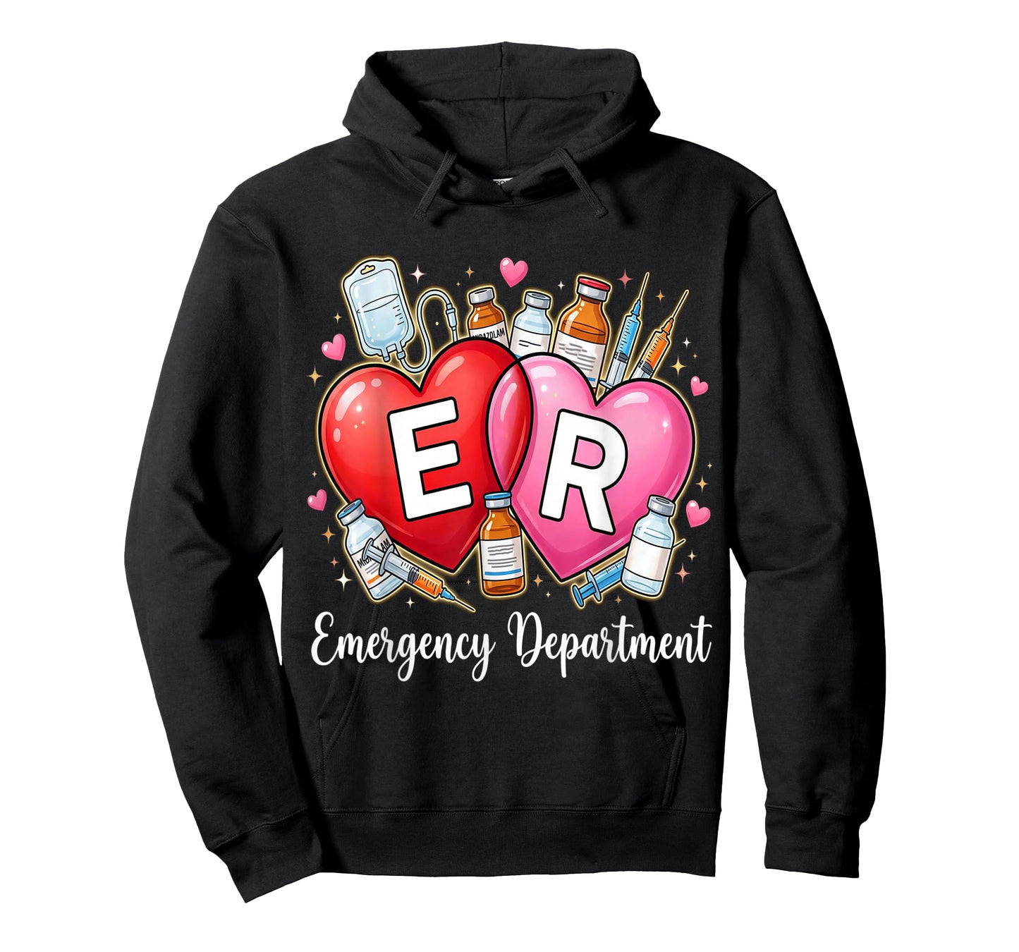 Cute Emergency Department Valentine ER Valentines Nurse T-Shirt