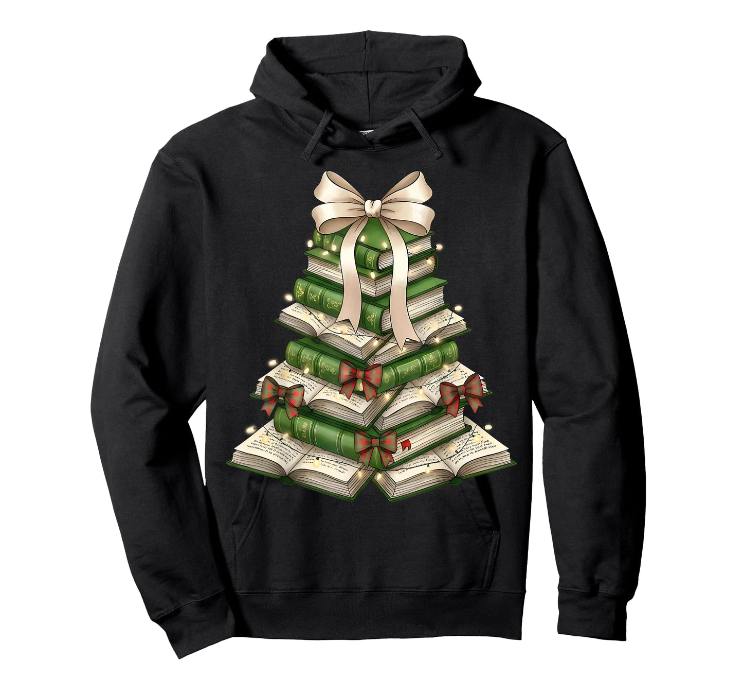 Xmas Tree Books Merry Christmas Coquette Bow Teacher Holiday T-Shirt