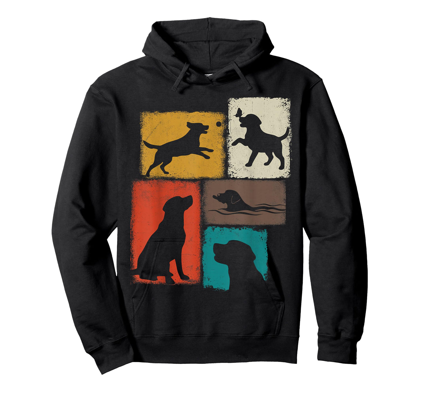 Labrador Vintage Collage Retriever Lab Dad Mom Dog Lover T-Shirt