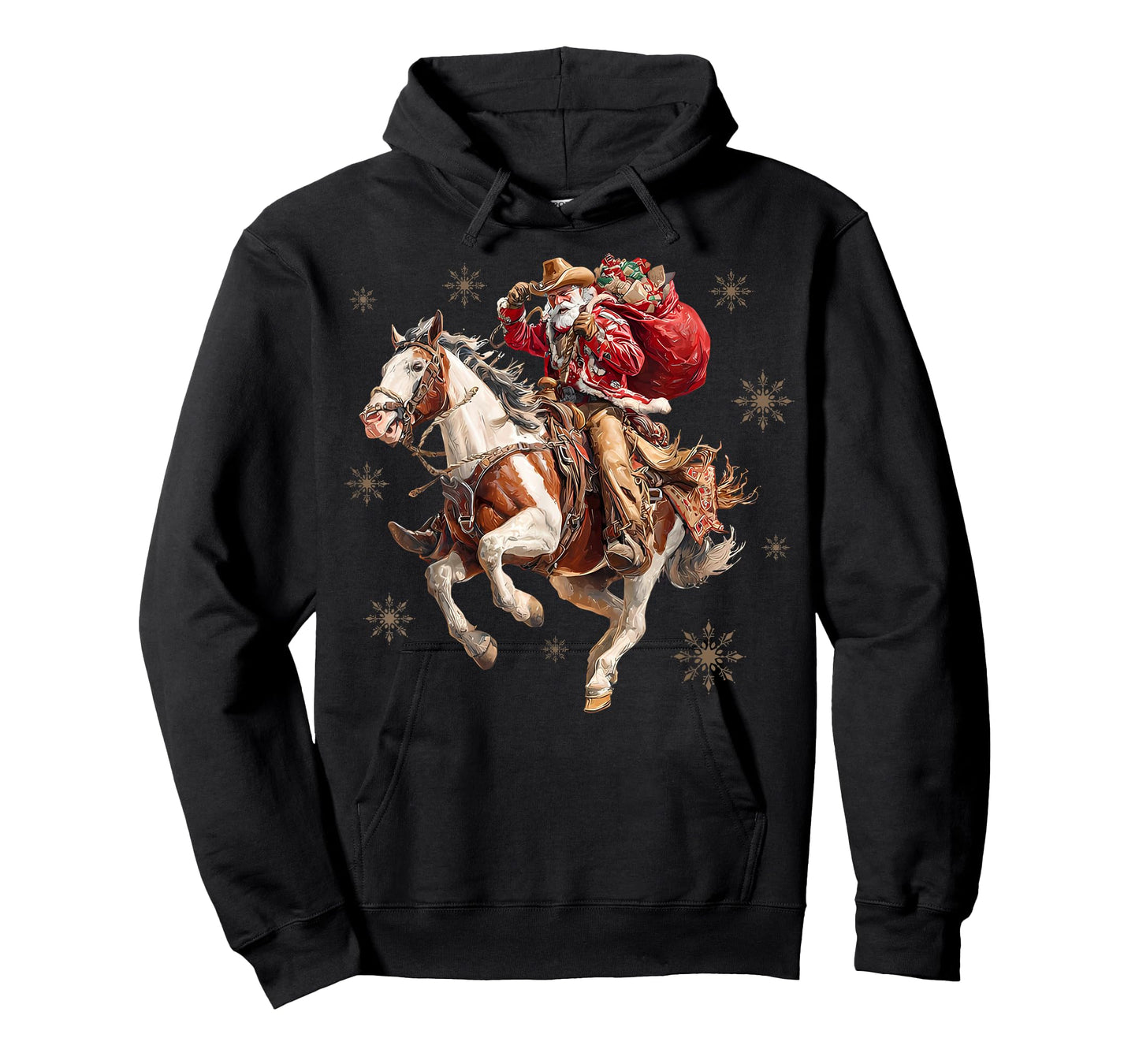 Vintage Cowboy Santa Merry Christmas Western Country Xmas T-Shirt