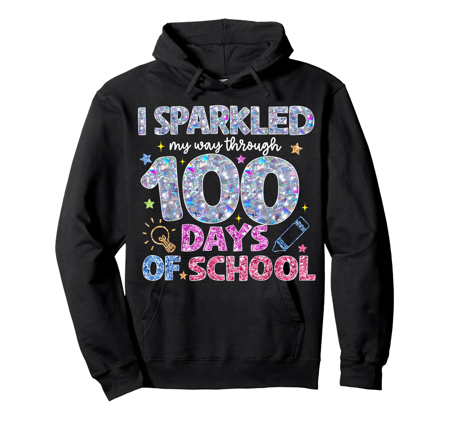 I Sparkled My Way Through 100 Day of School for Teacher Kids T-Shirt