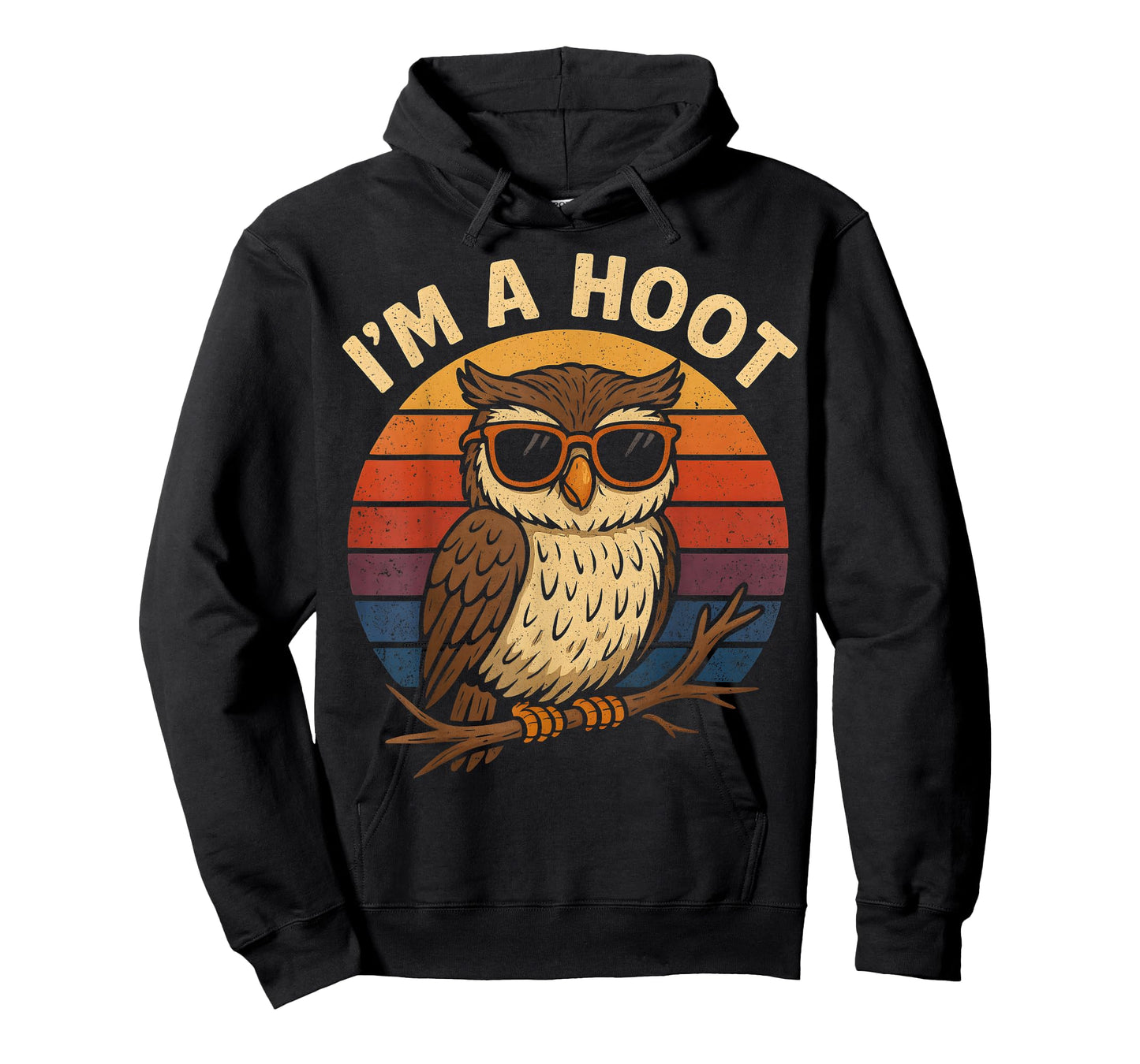 I'm A Hoot Funny Owl Retro Vintage Sunset Bird Lover T-Shirt