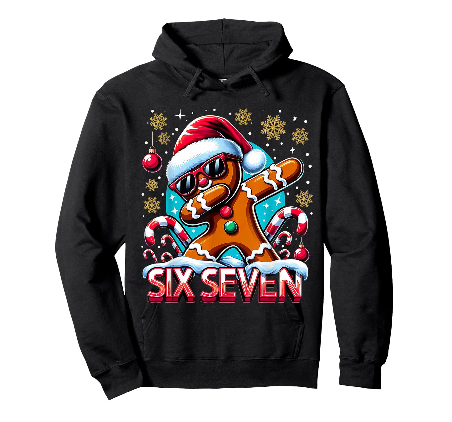 Six Seven Funny Gingerbread Christmas Design T-Shirt