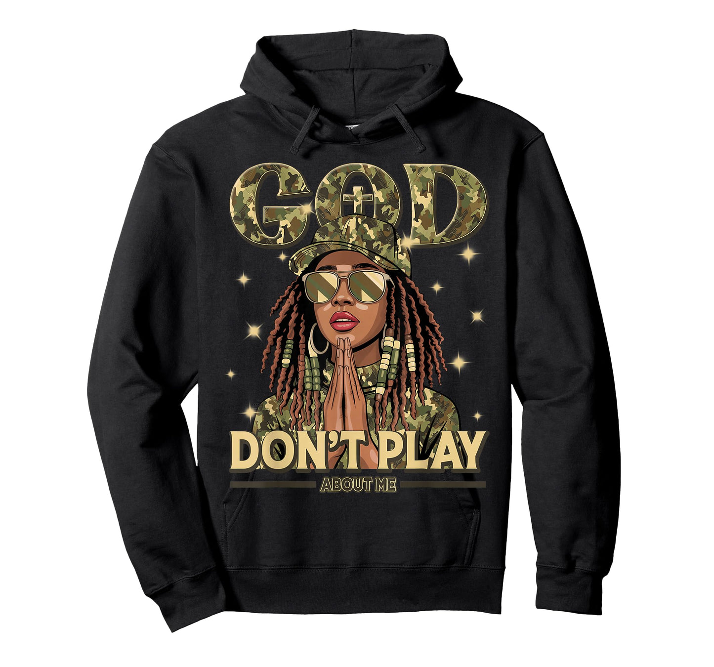God Don't Play About Me Black Women Afro African Christian T-Shirt