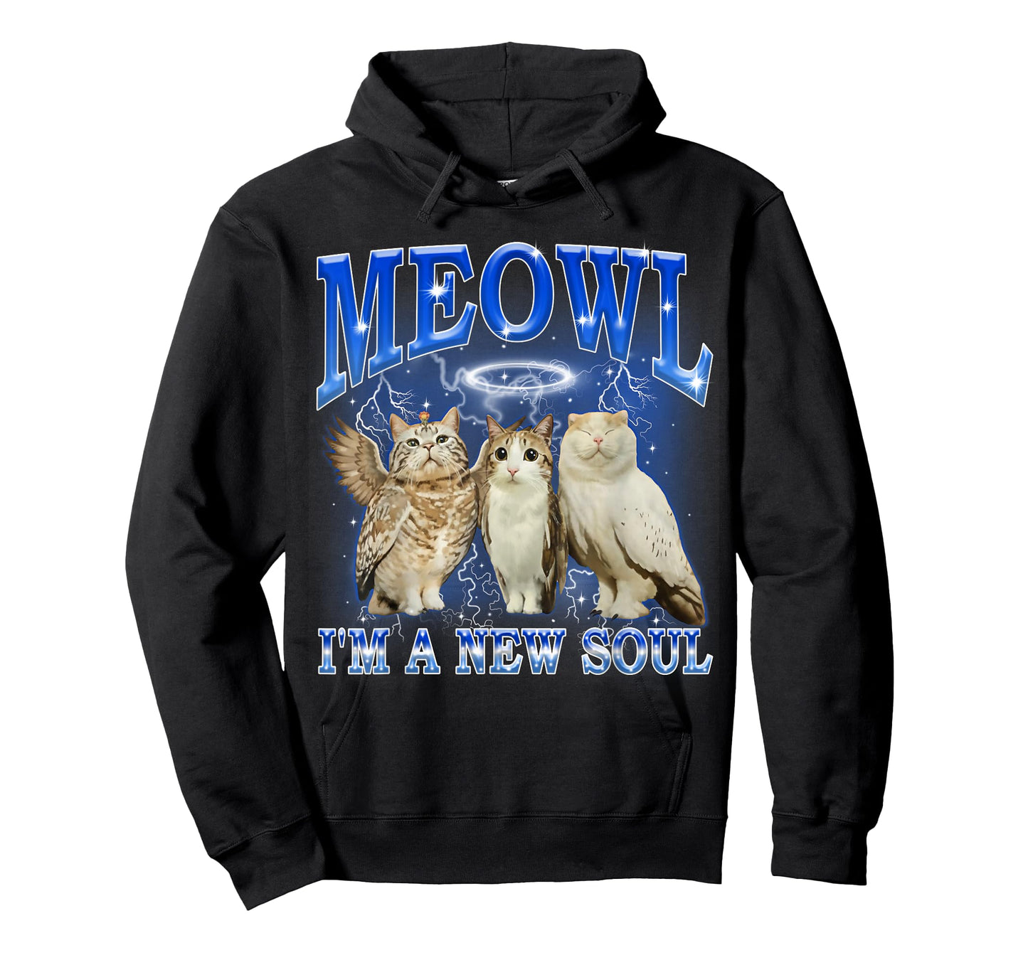 Meowl I'm A New Soul Cat Owl Funny Meme Brainrot Bootleg T-Shirt