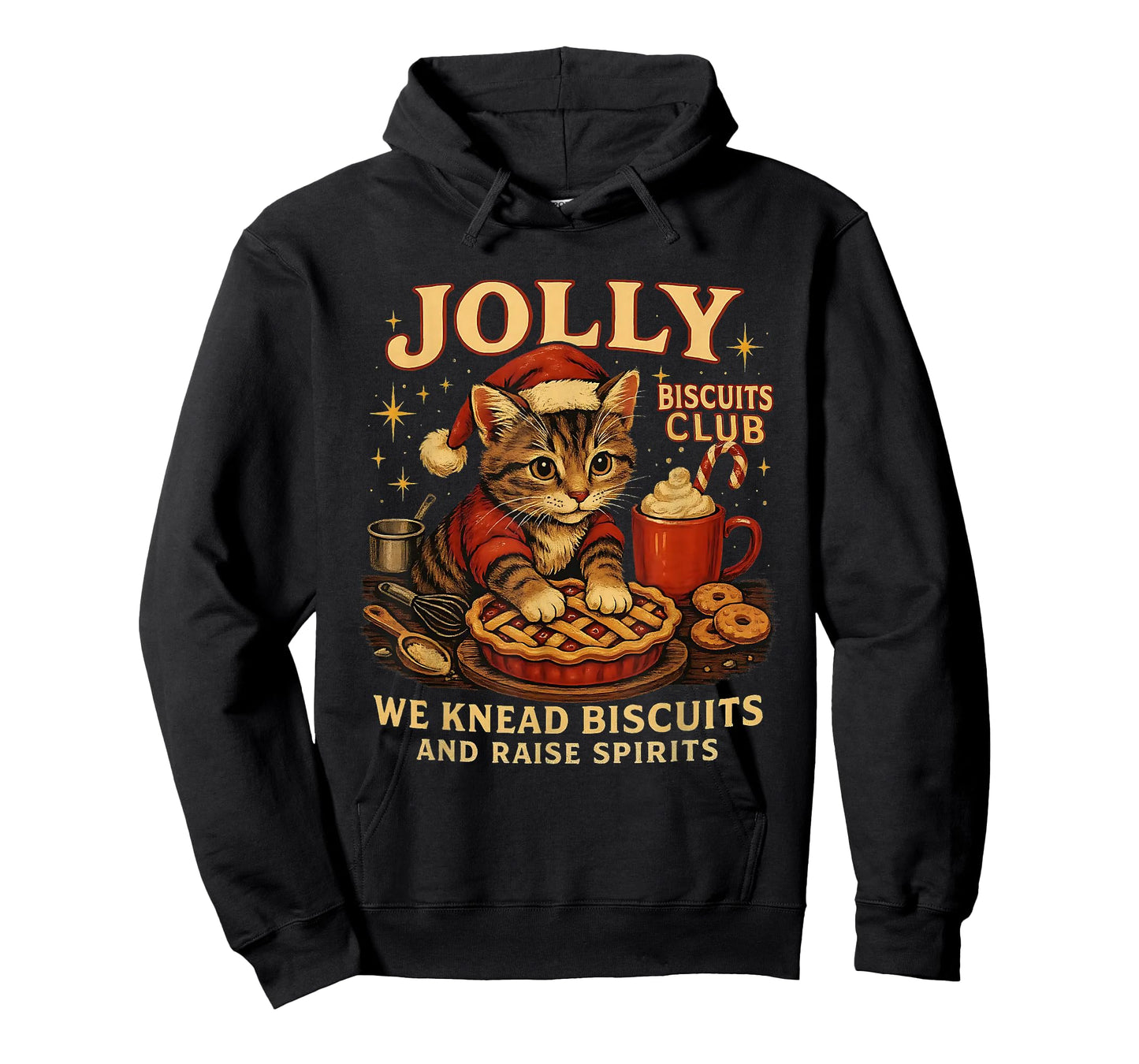 Jolly Biscuits Club We Knead Cat Xmas T-Shirt