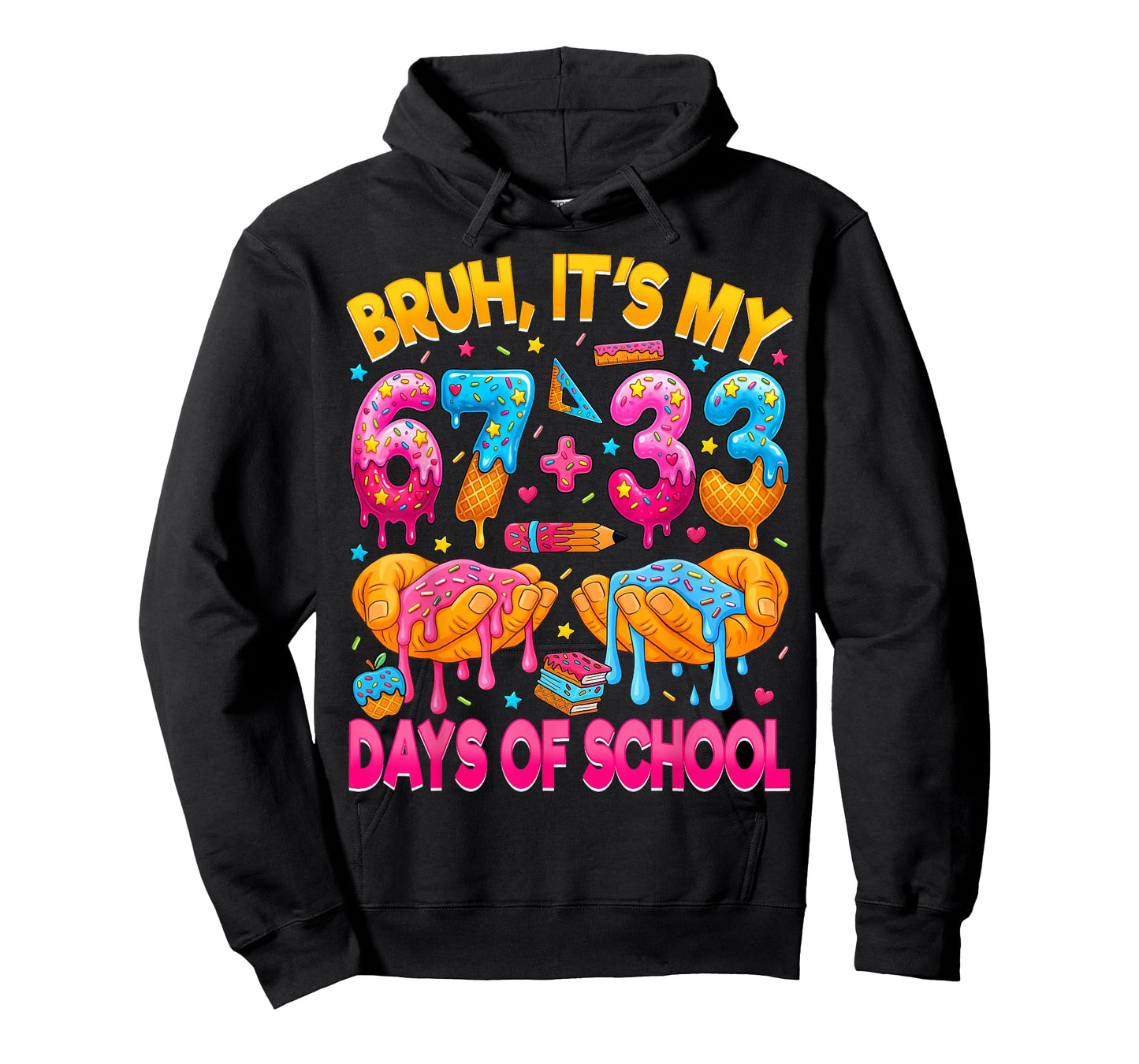 Bruh I Survived 67 33 Days of School 100 Days of School Kids T-Shirt