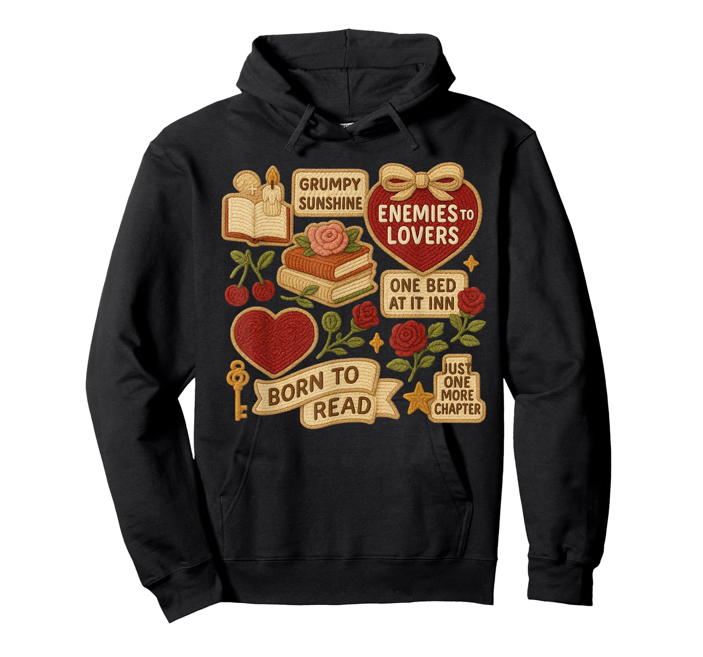 Enemies to Lovers Romance Trope Patches Bookish T-Shirt