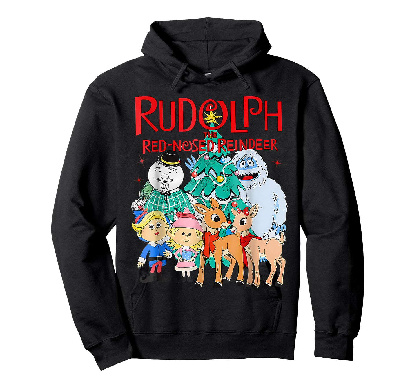 Funny Cute Rudolph The Red Nosed Reindeer Christmas Tree T-Shirt