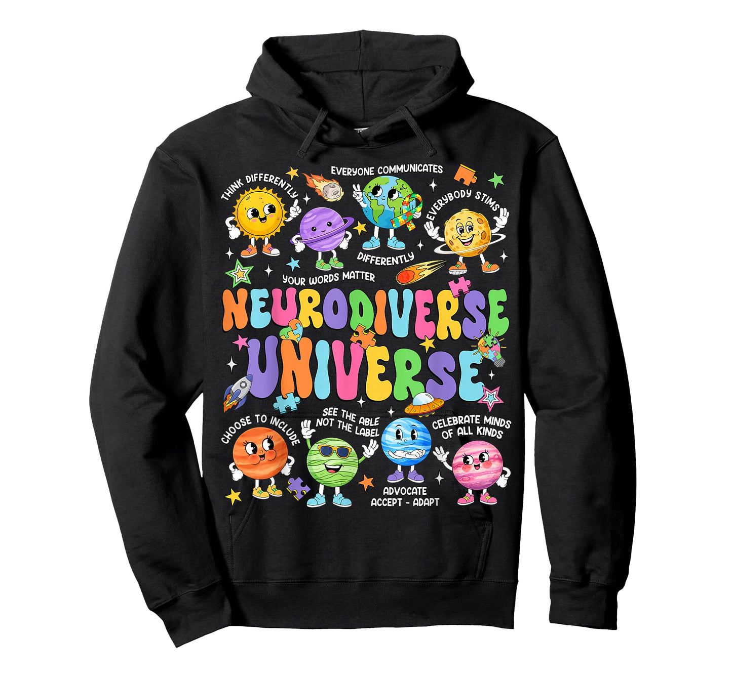 Neurodiverse Universe Neurodiversity Autism Awareness Kids T-Shirt