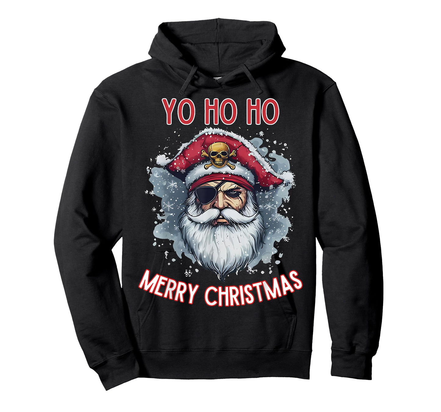 Yo Ho Ho Pirate Santa Funny Merry Christmas T-Shirt