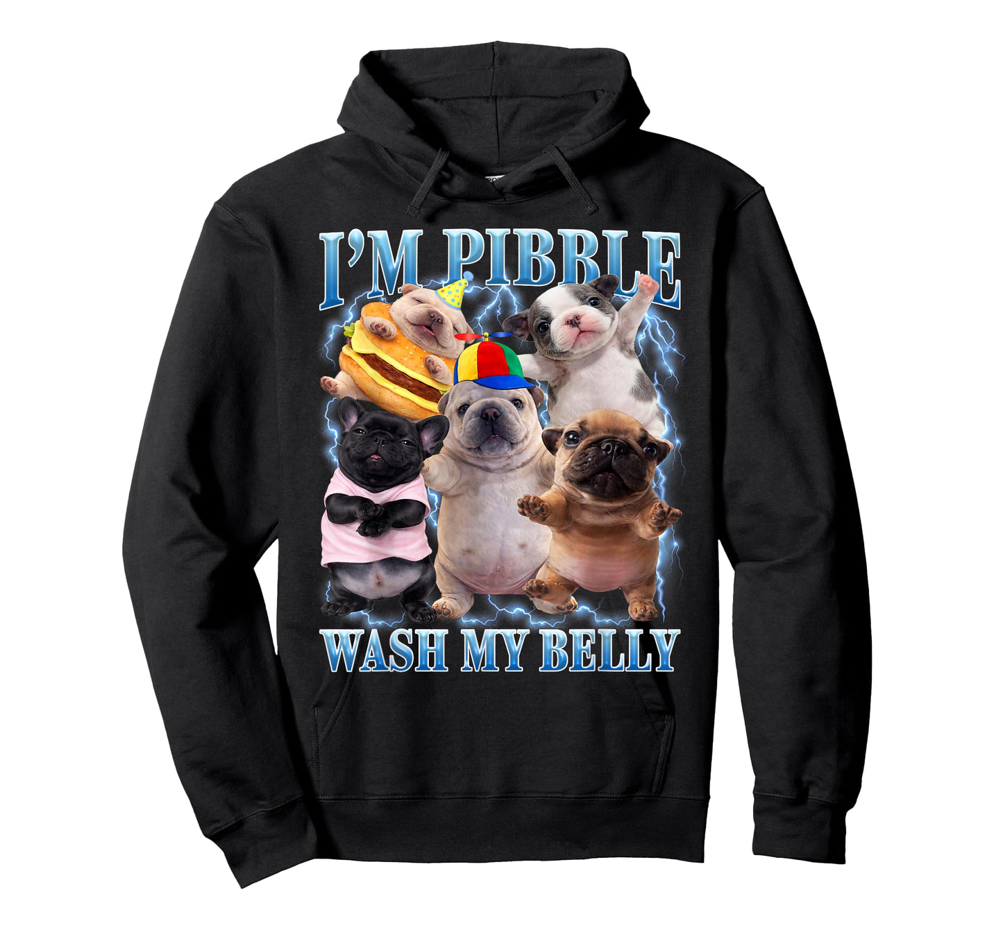 Funny Pibble Dog Meme Brainrot Wash My Belly T-Shirt