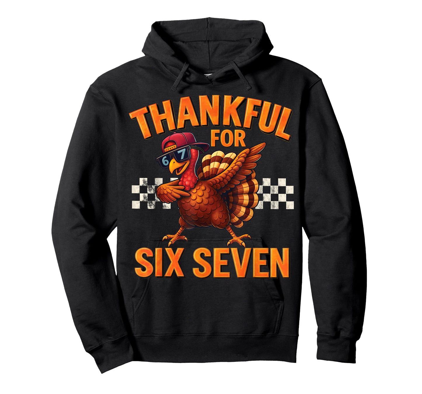 Boys 67 Thanksgiving Dabbing Turkey Thankful for Six Seven T-Shirt