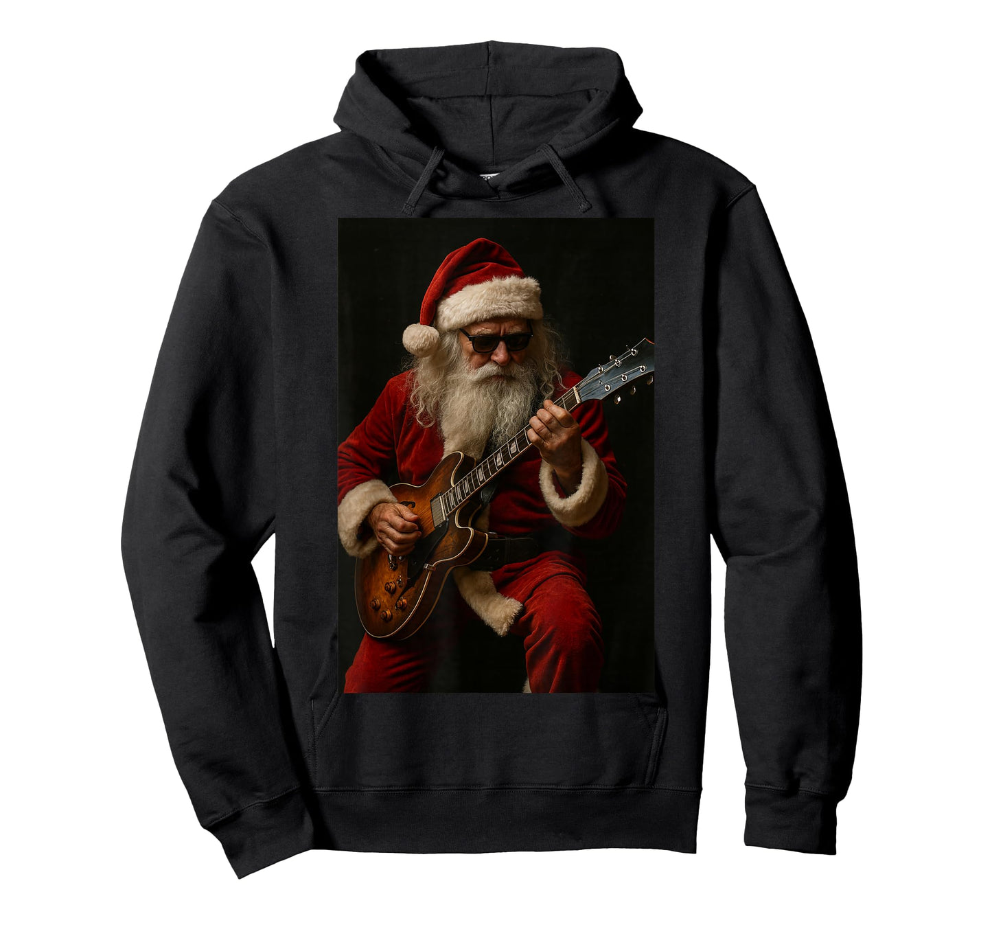 Santa Claus Shredding Guitar Christmas Music Fan T-Shirt