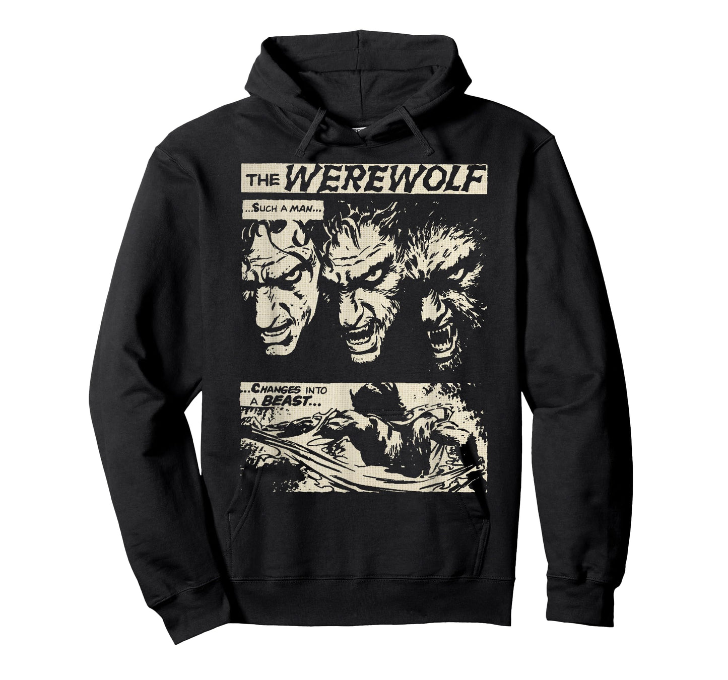 Classic Horror Movie Monster Horror Comic Werewolf Man Wolf T-Shirt