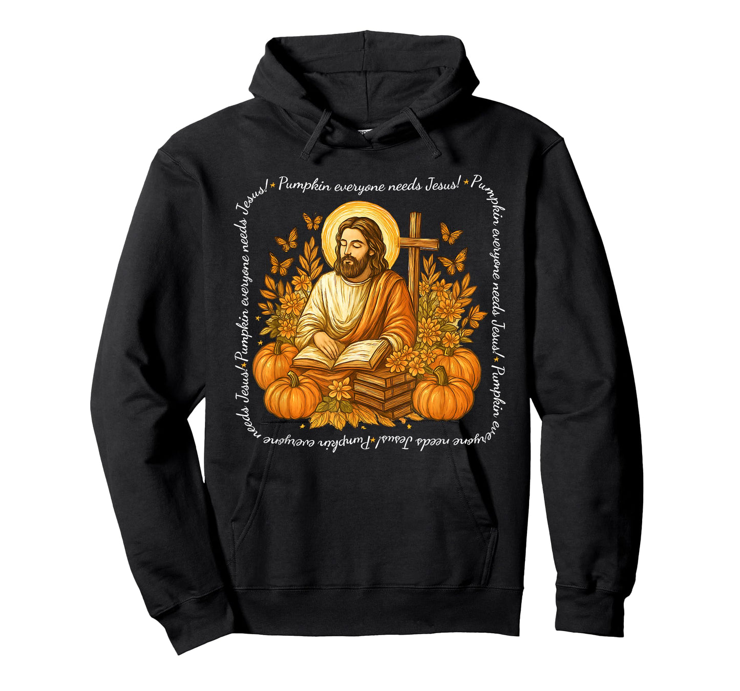 Pumpkin Everyone Needs Jesus Fall Christian Thanksgiving T-Shirt