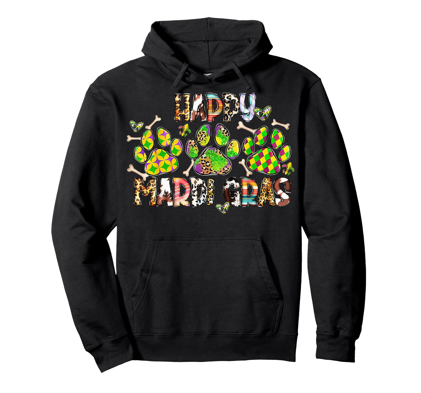 Paw Happy Mardi Gras Dog Lover Masquerade Festival Parade T-Shirt