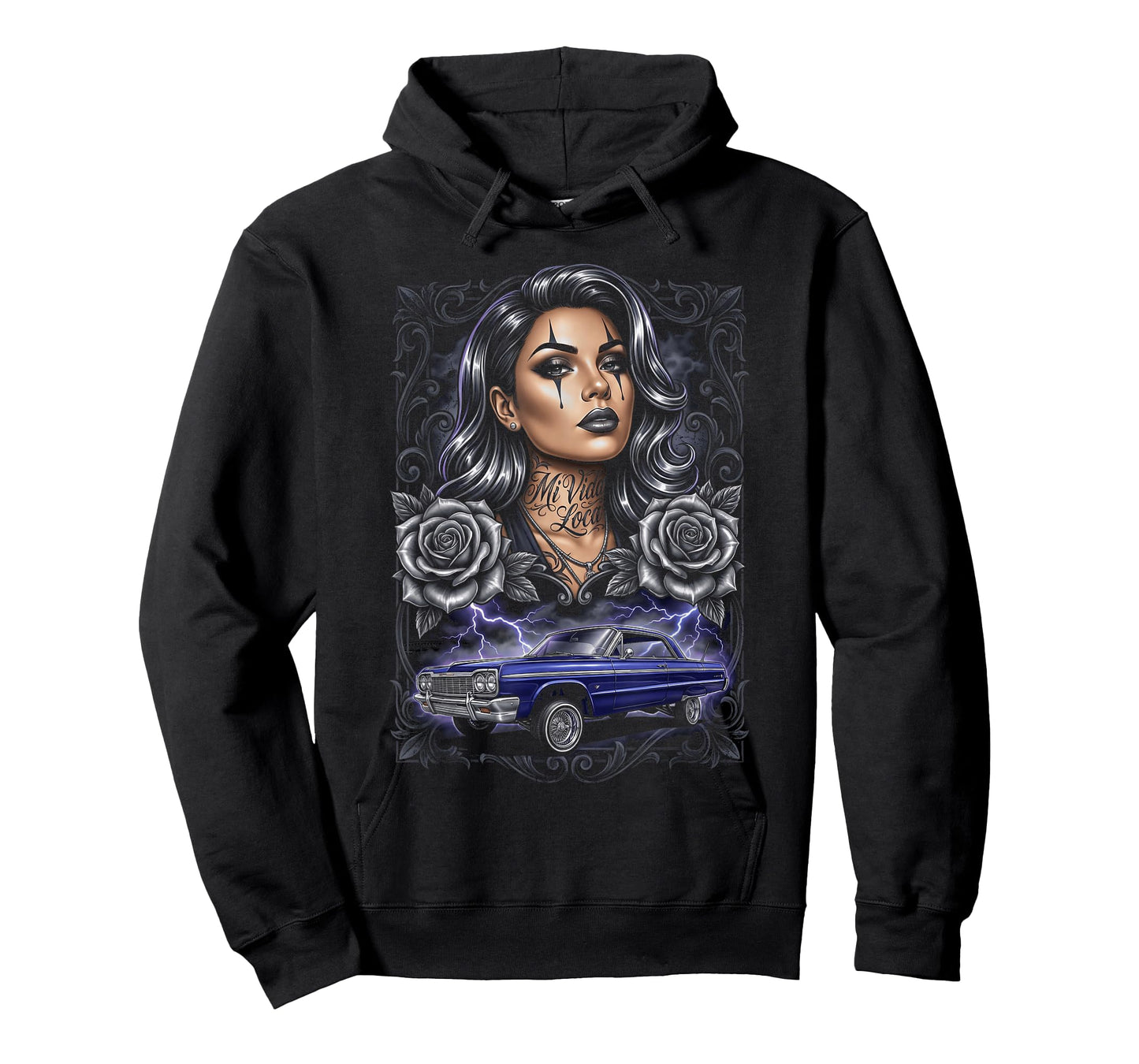 Chicano Lowrider Art Chola Payasa Mi Vida Loca Style T-Shirt