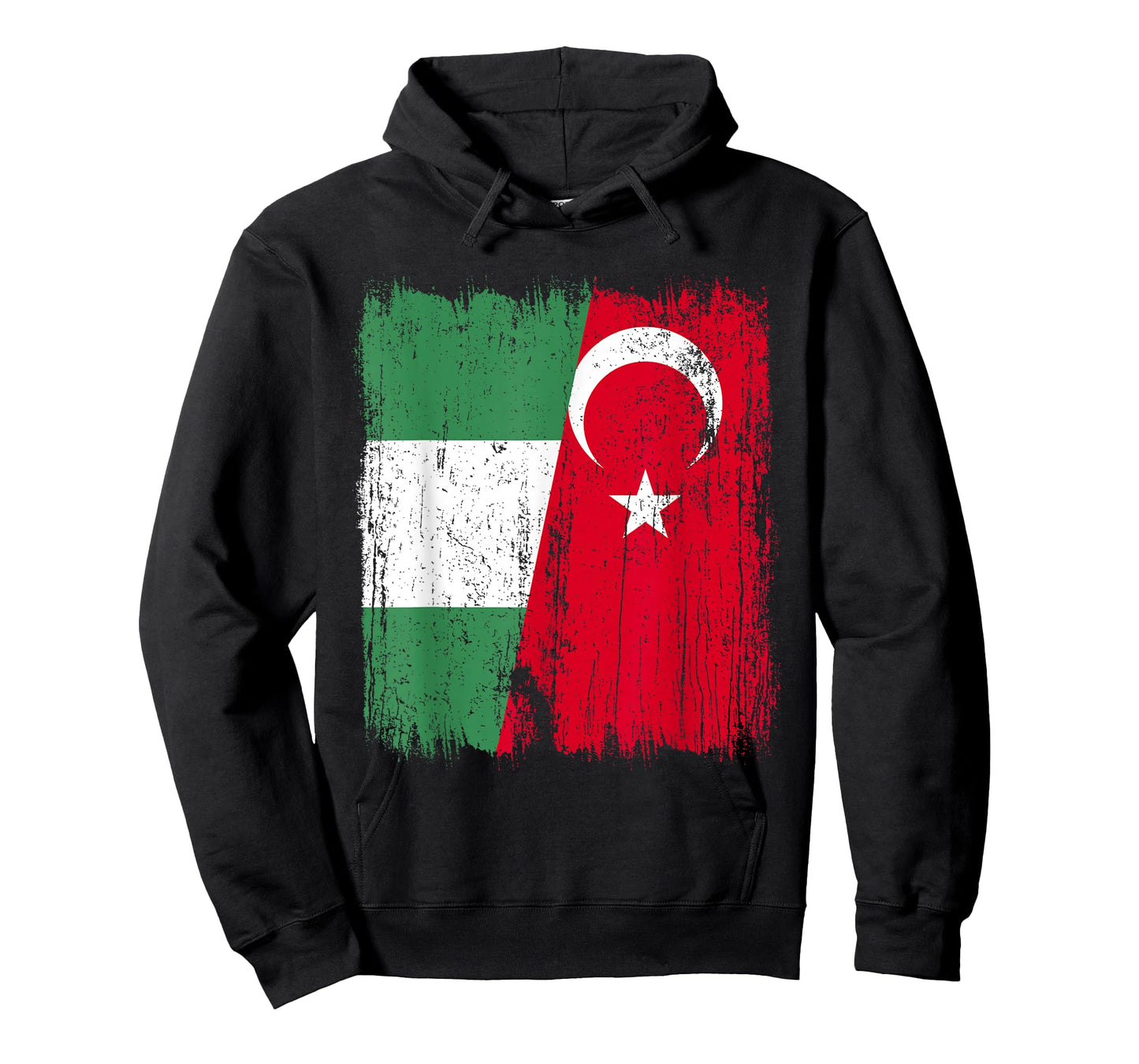 Nigeria Turkey Half Flag Turkiye Nigerian Turkish Heritage T-Shirt