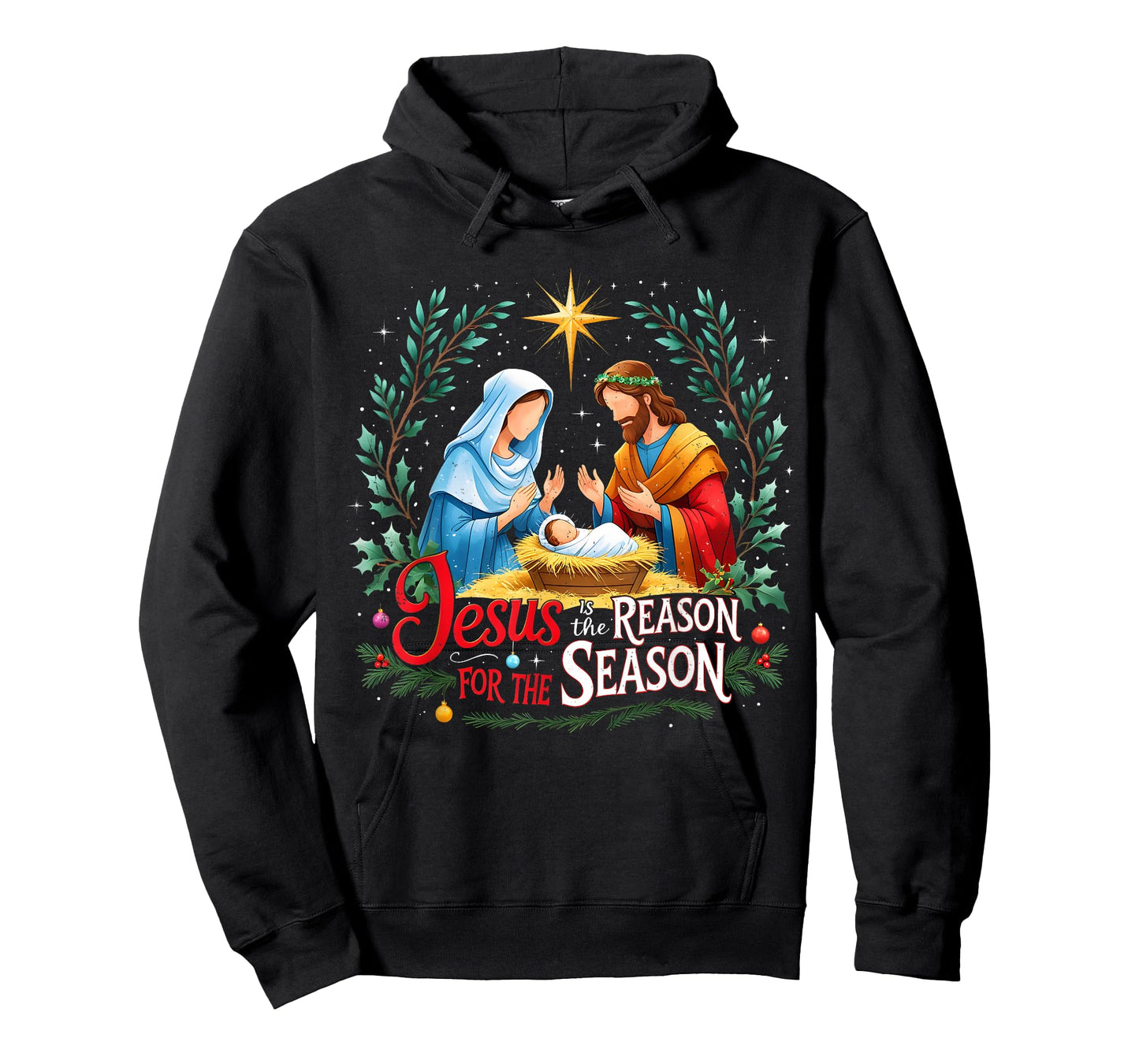 Jesus Reason for The Season Nativity Christmas Design T-Shirt